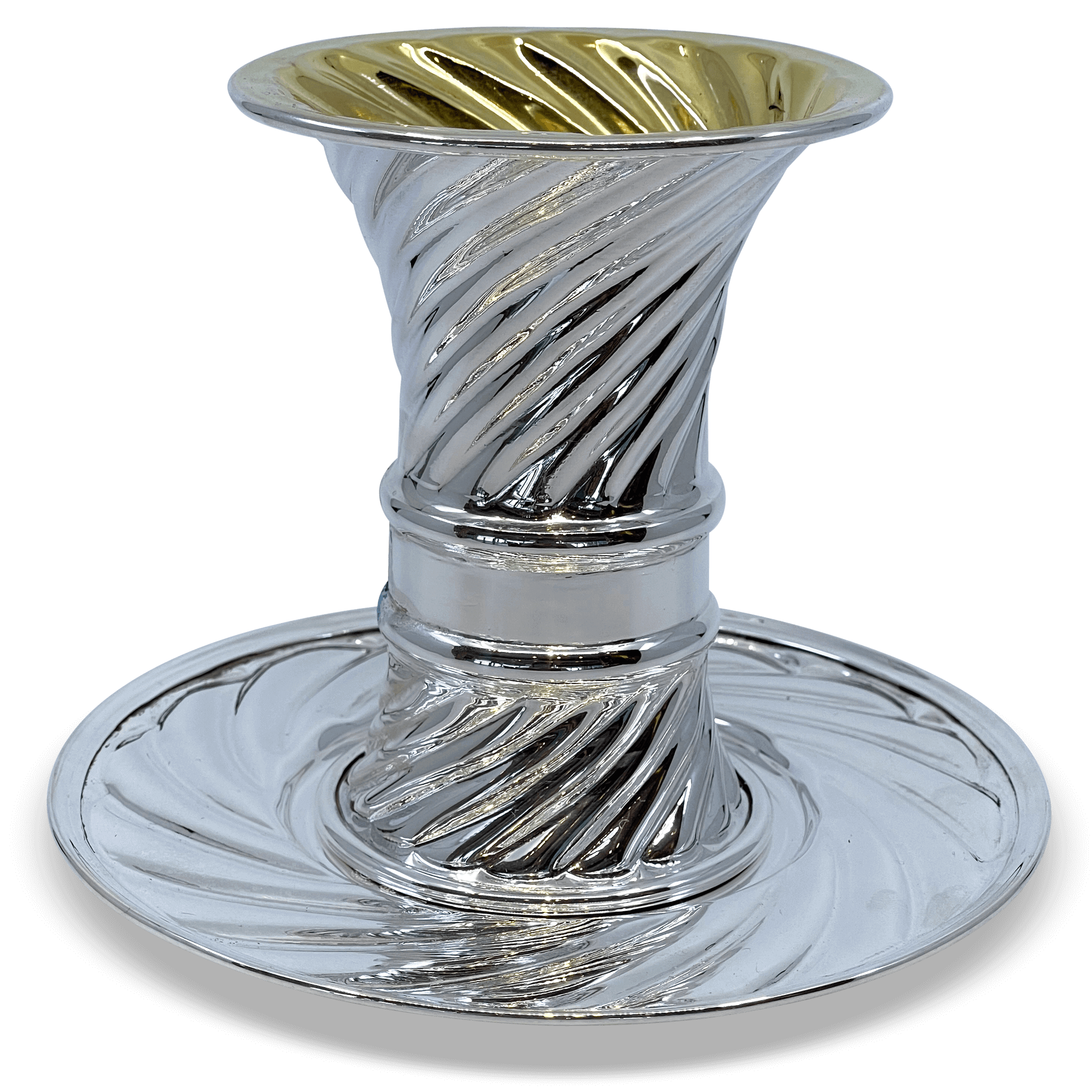 "Dalia" Spiral Silver Kiddush Cup - Piece By Zion Hadad