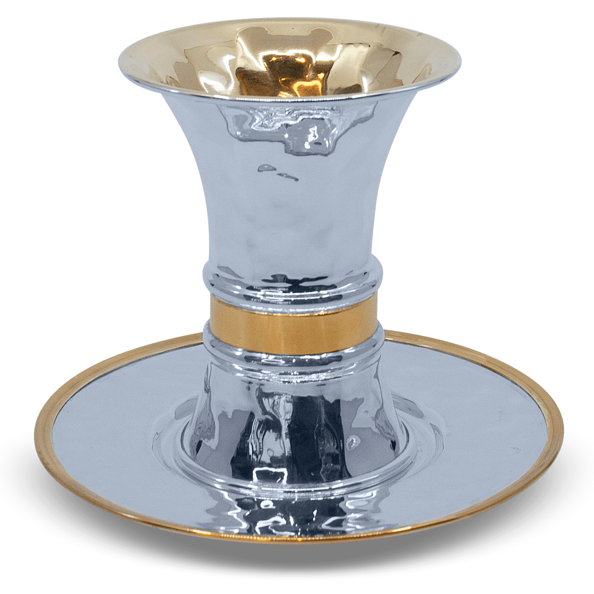 Gold plating decoration Hammer Sterling Silver Kiddush Cup Set