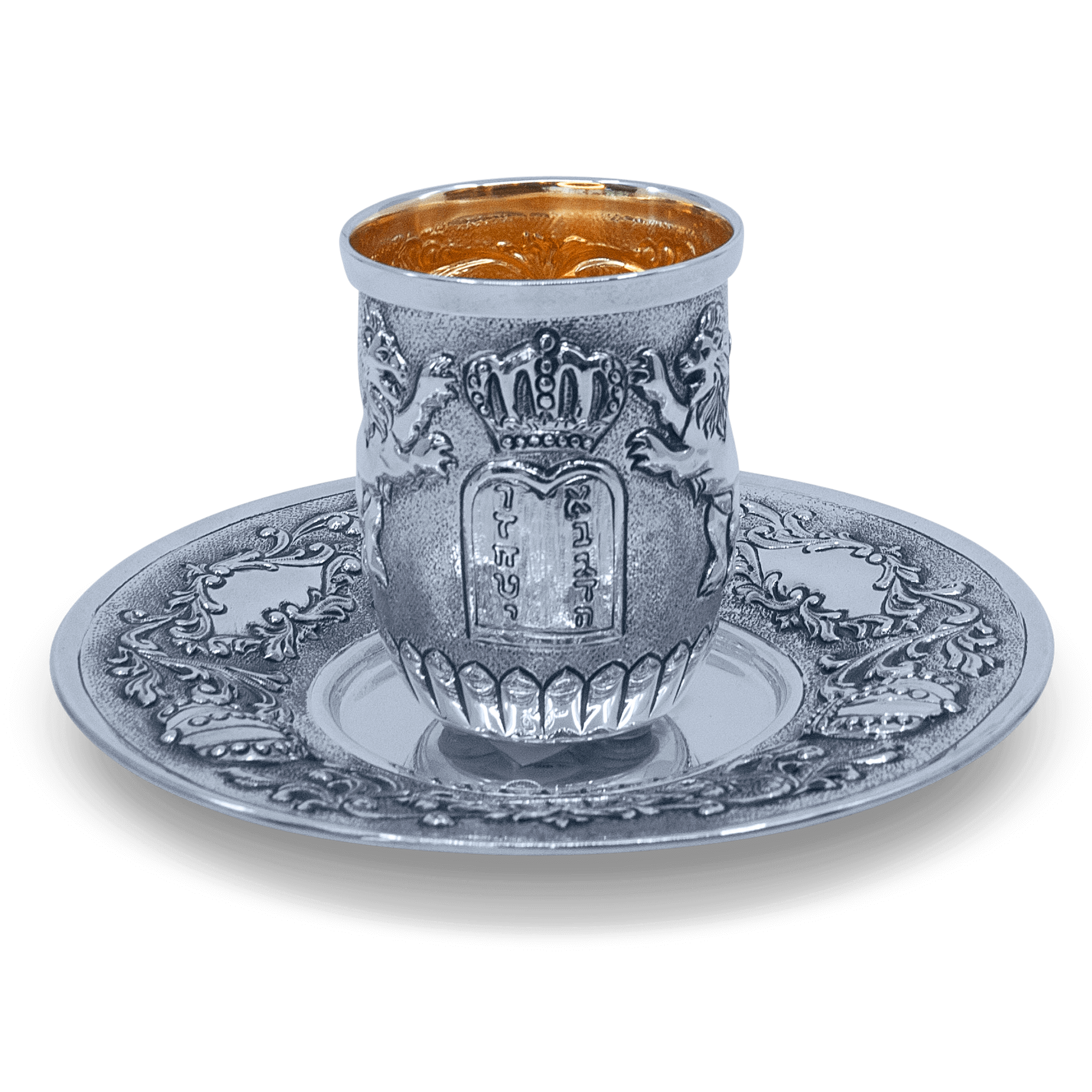 כוס קידוש מכסף אריות