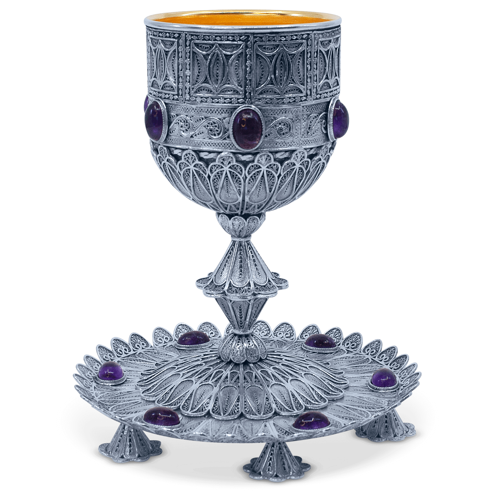 Filigree Cup with Amethyst Accents