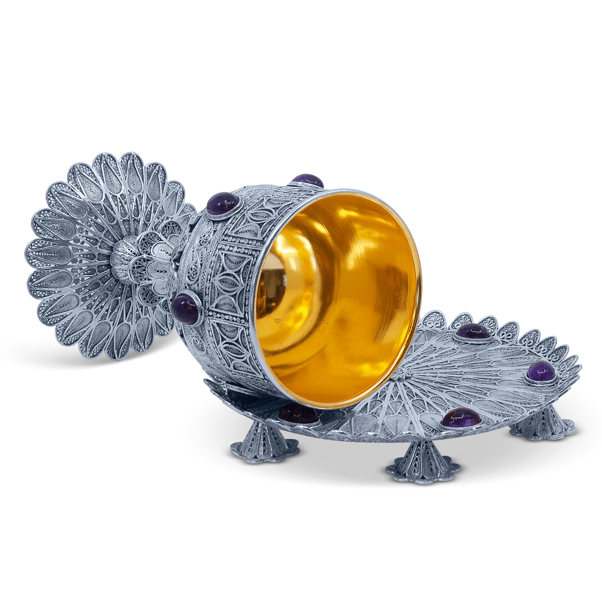 Filigree Cup with Amethyst Accents A