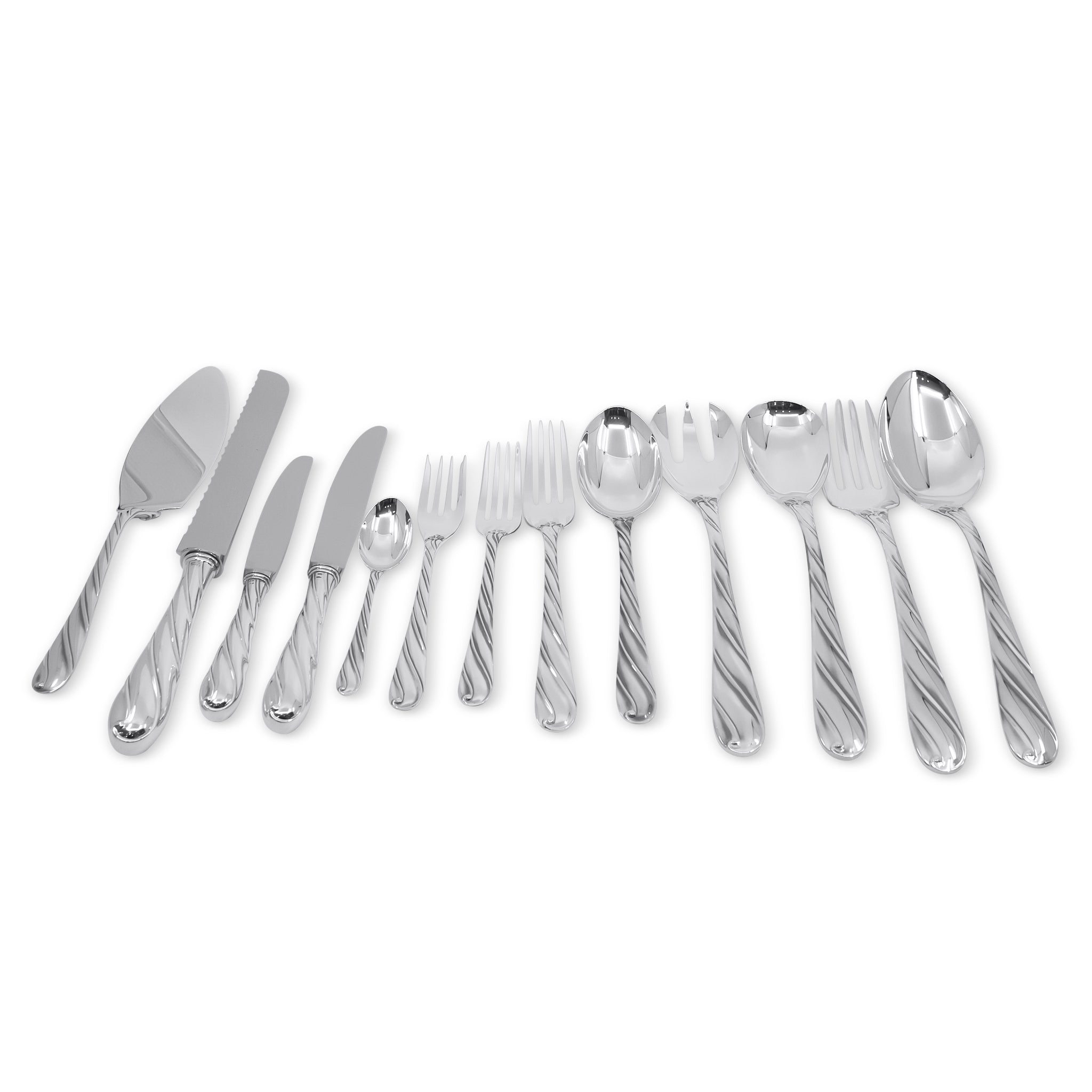 סט סכו״ם כסף ספירלה 23