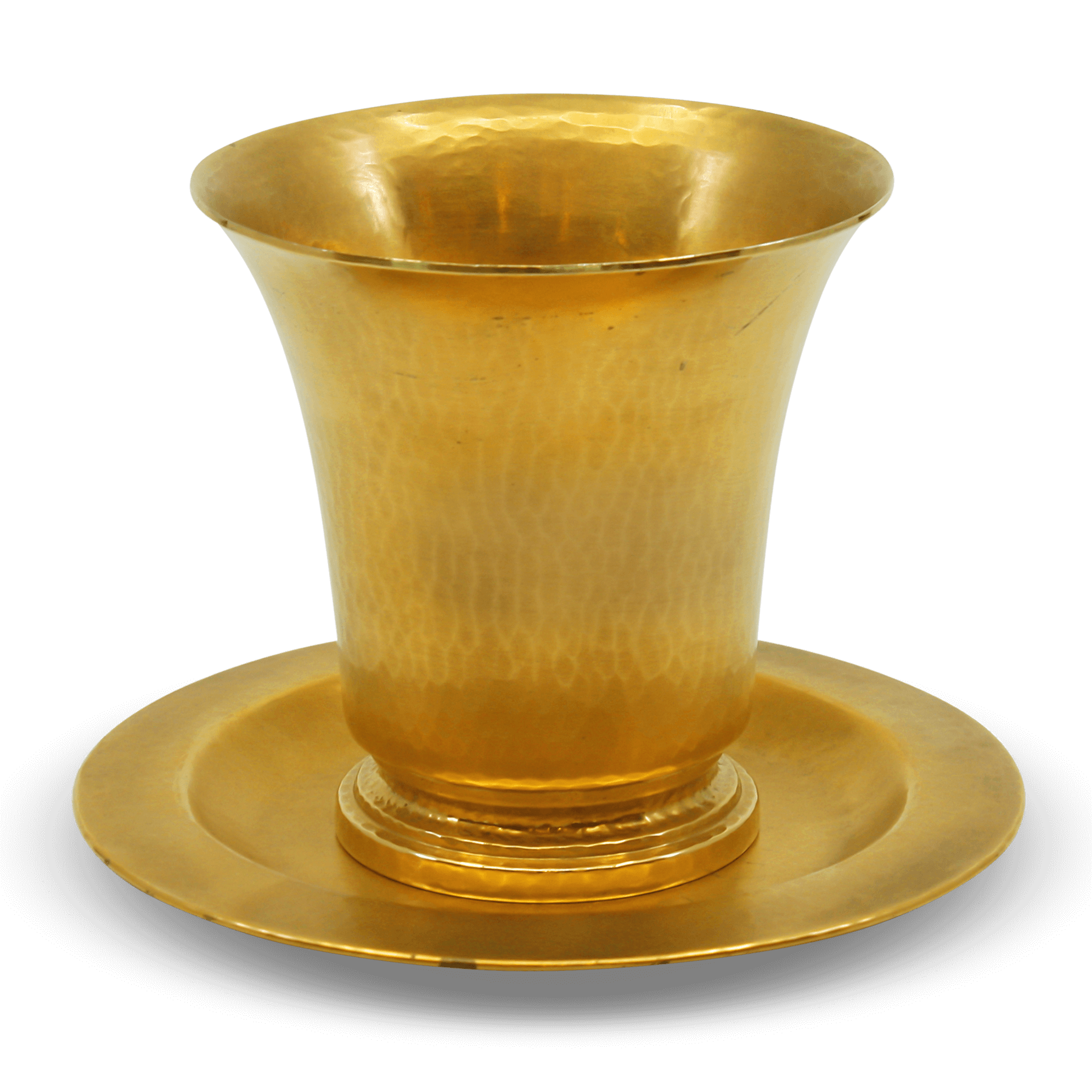Hammered Gold Plated Kiddush Cup