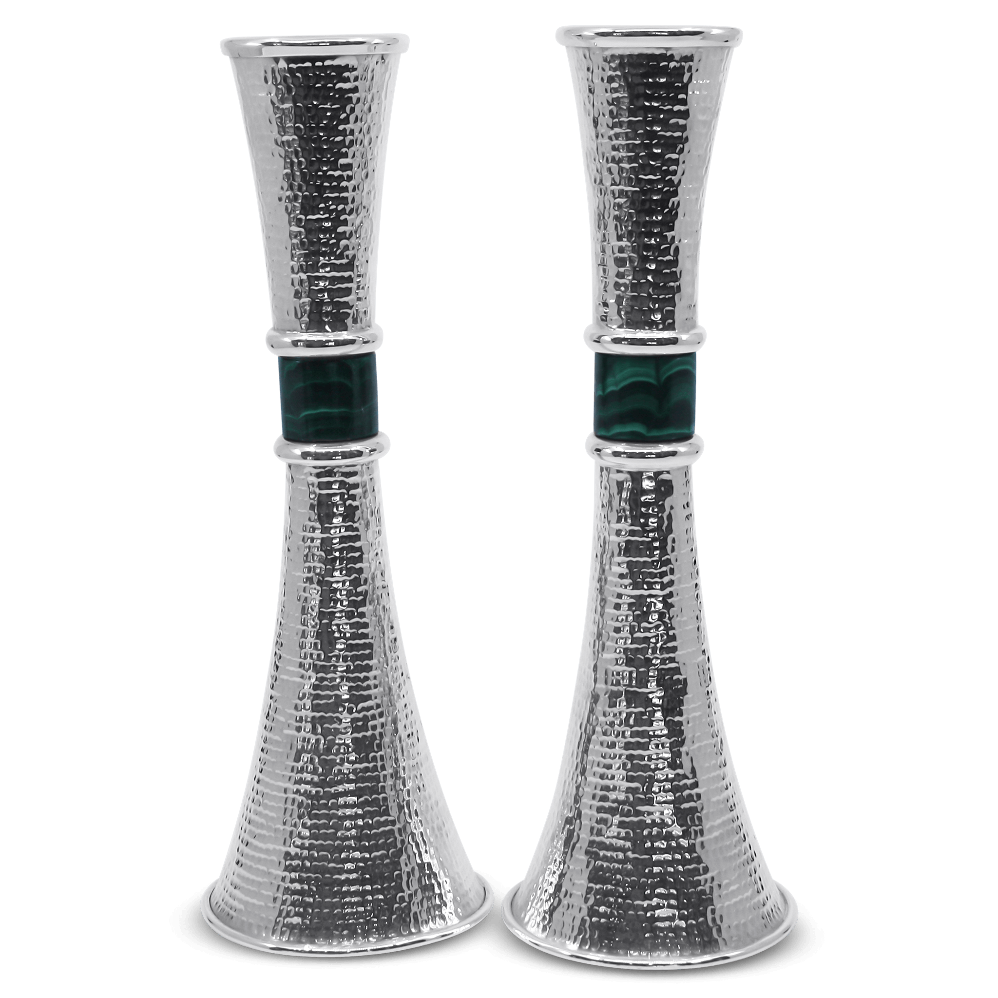 Gold plating decoration Hammered Malachite Kiddush Cup Set