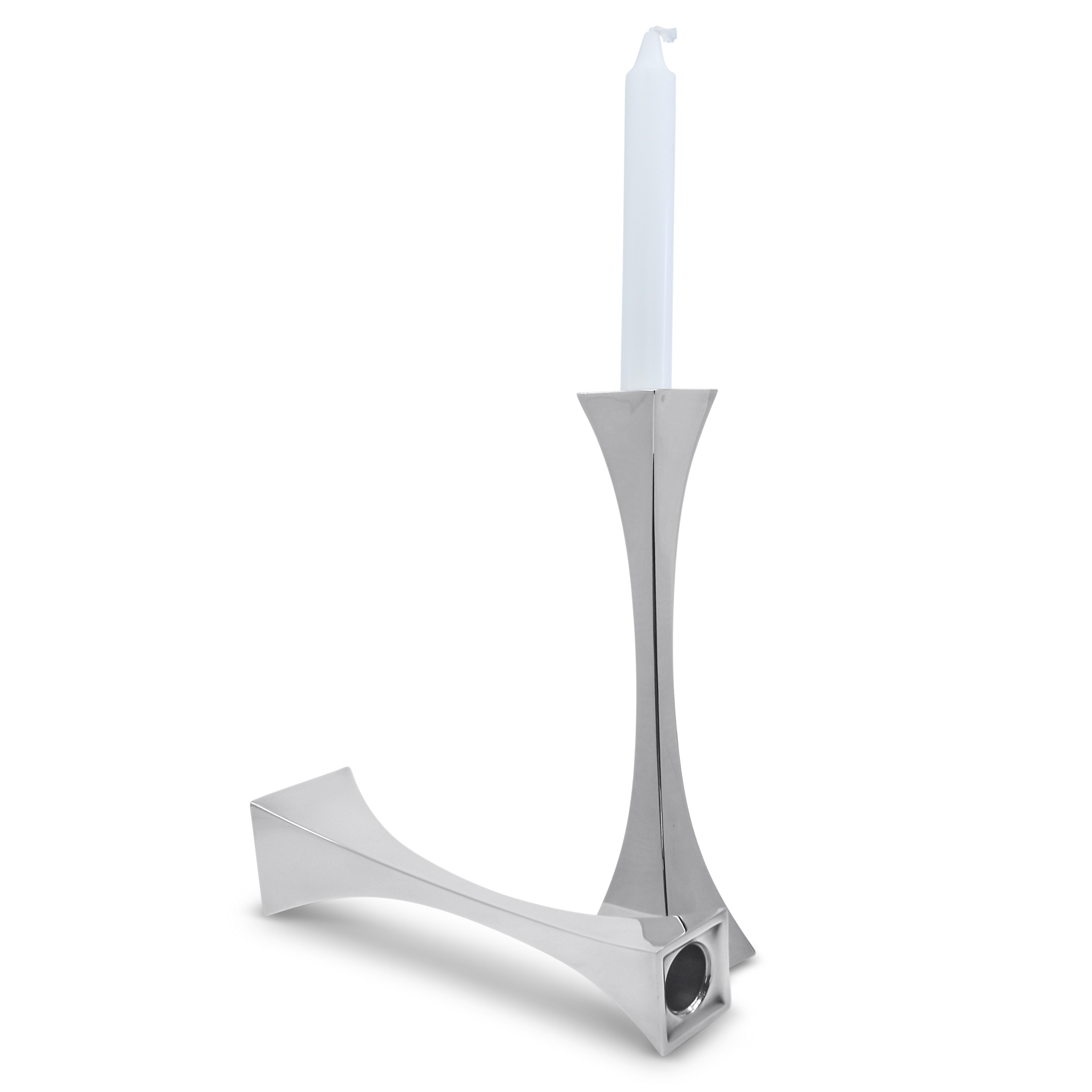 Silver Galil Shabbat Candlesticks
