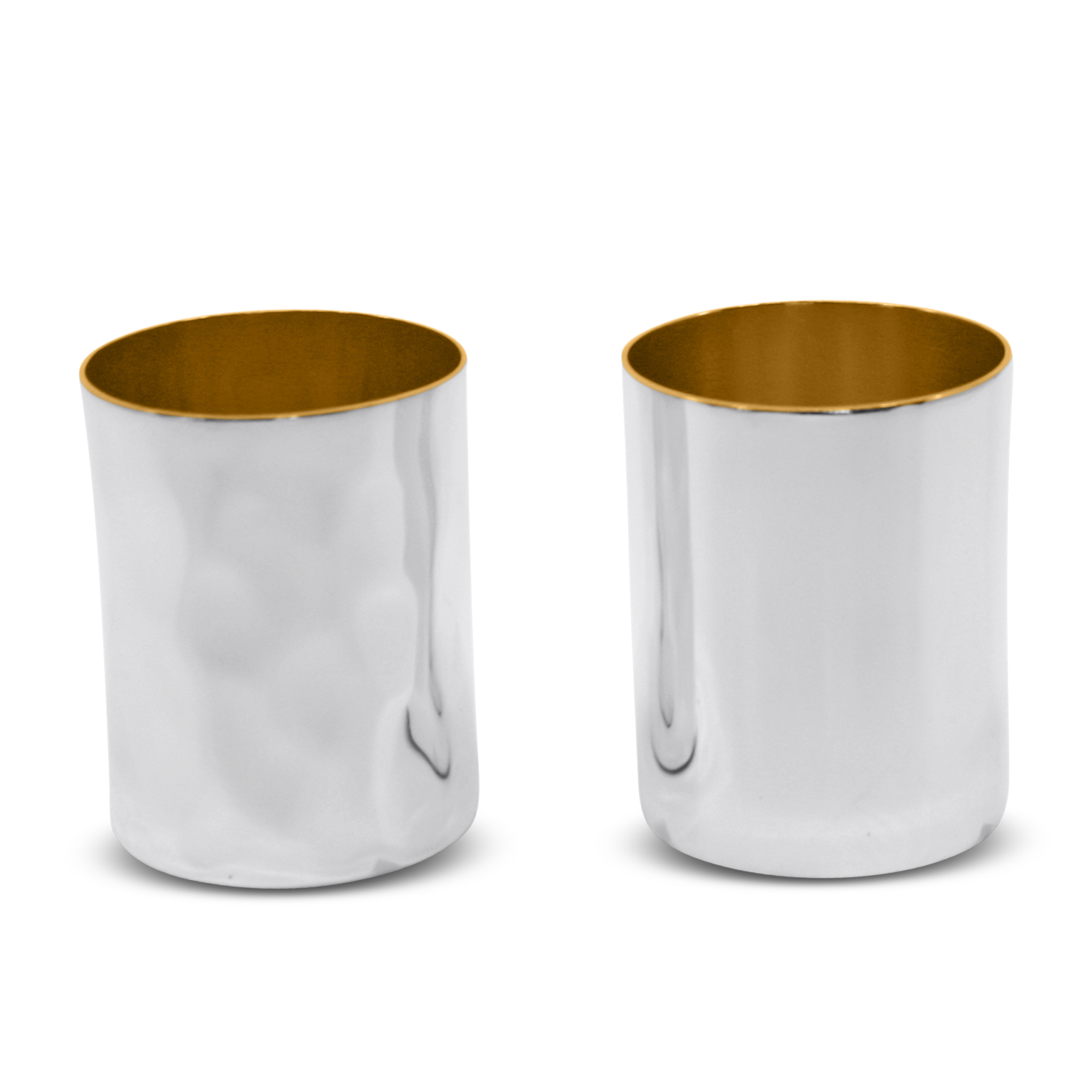 Charming Silver Shabbat Kiddush Cup Set