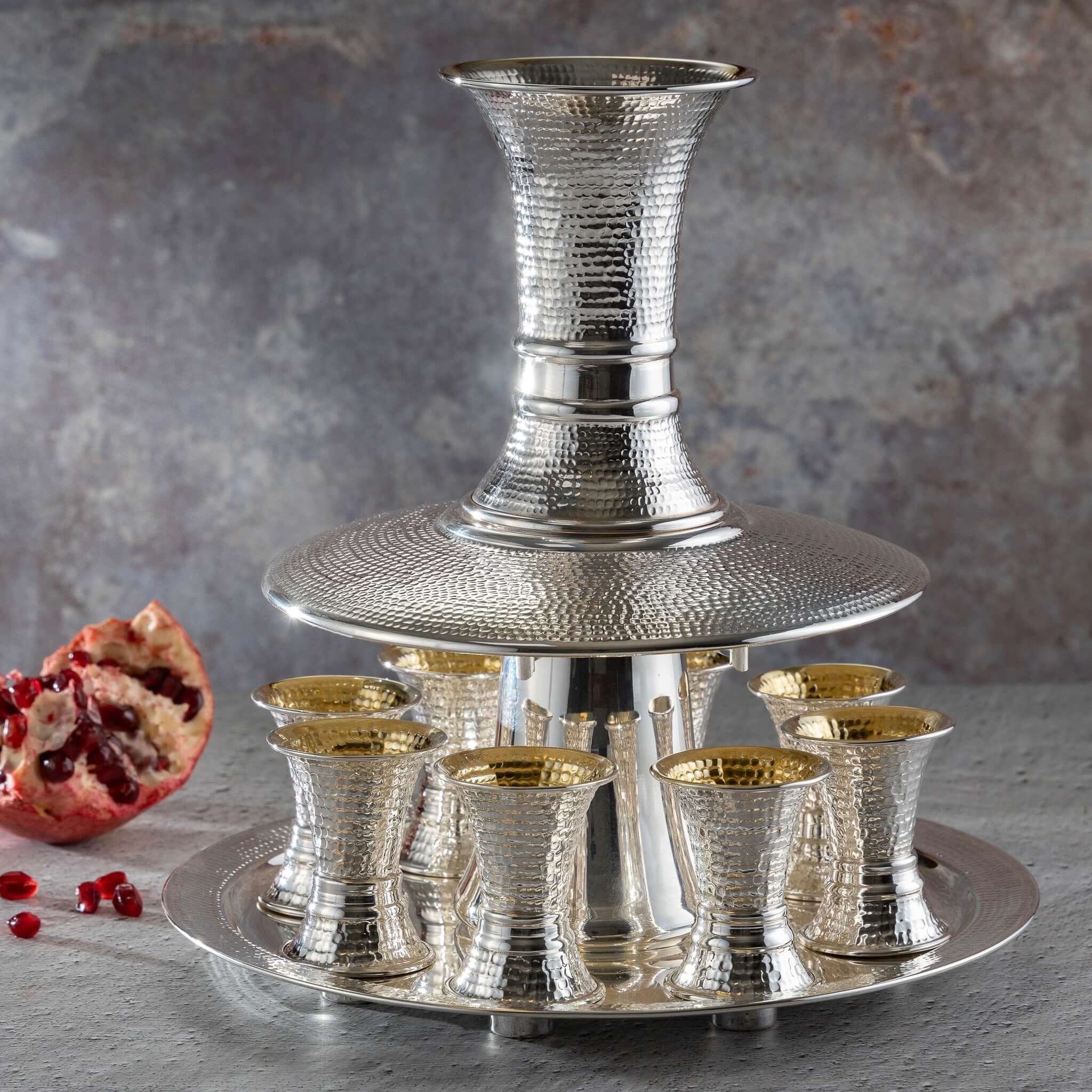 Silver-Kiddush-Wine-Fountain-A-Piece-By-Zion-Hadad