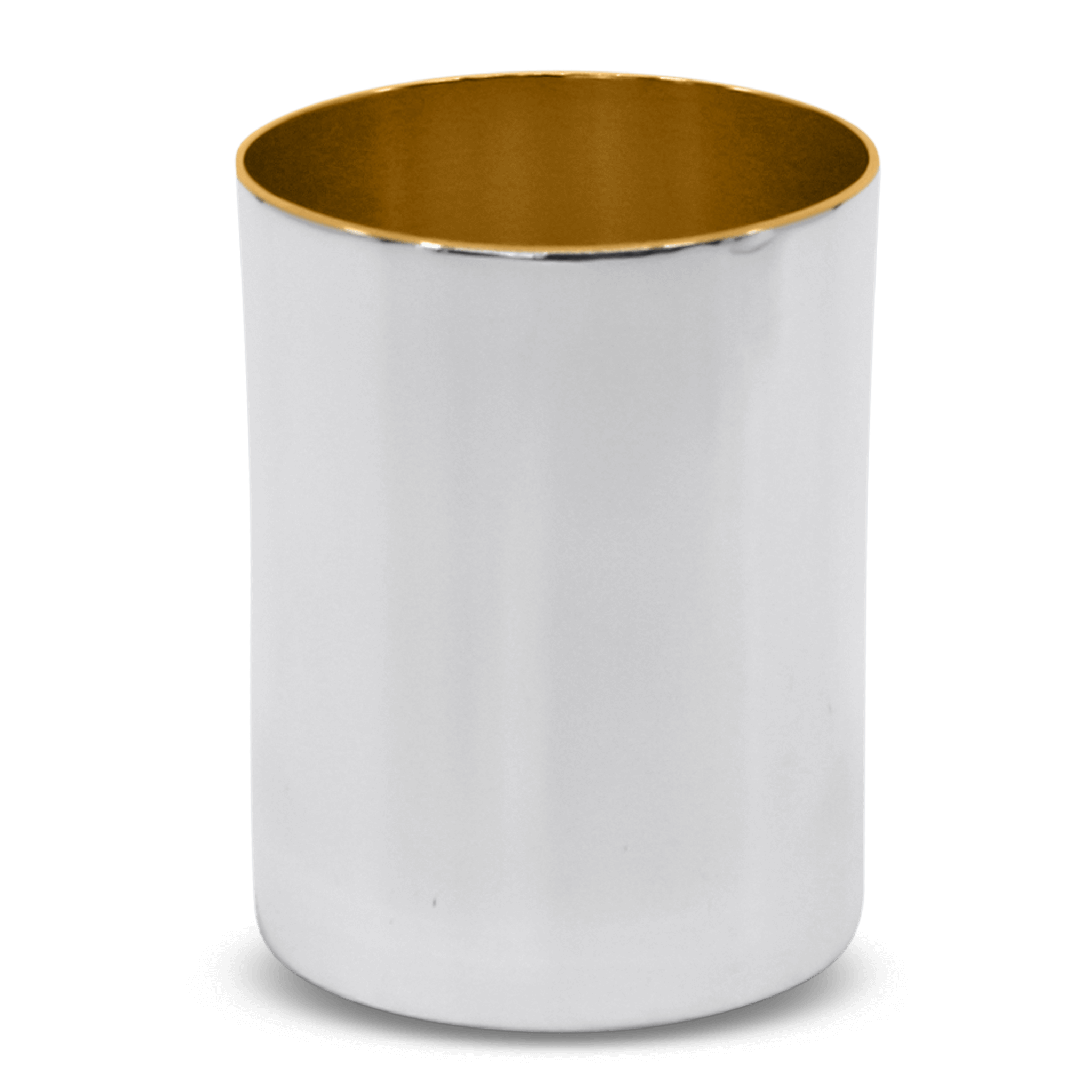 Sterling silver kiddush cup 86ml halachic shiur gold interior Italian