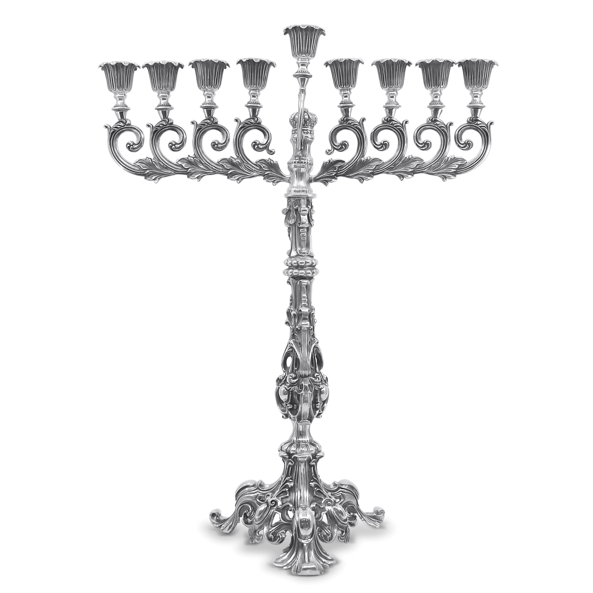 italian-baroque-sterling-silver-menorah 2