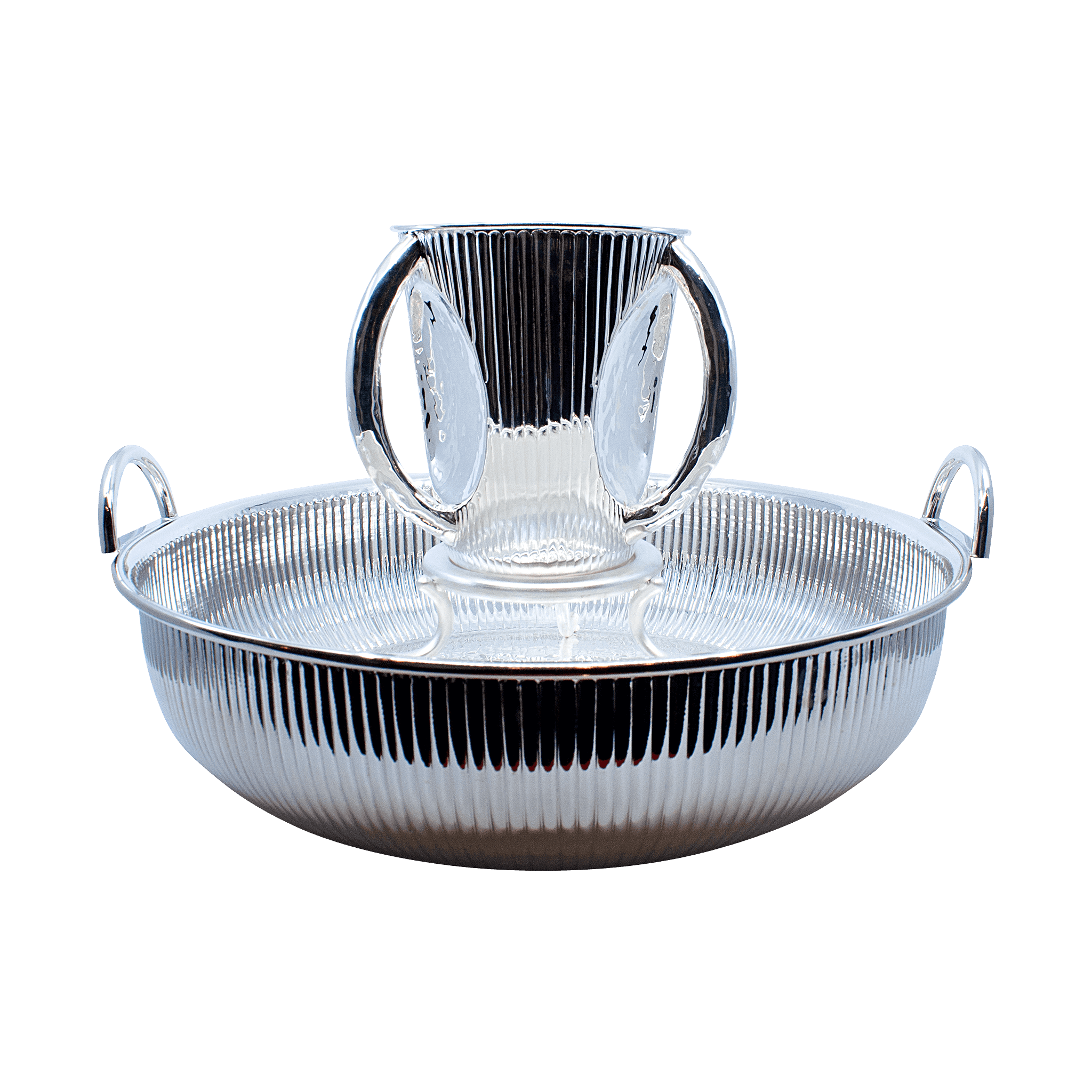 A set of jug and a bowl for washing hands Striped embossing - Piece By Zion Hadad