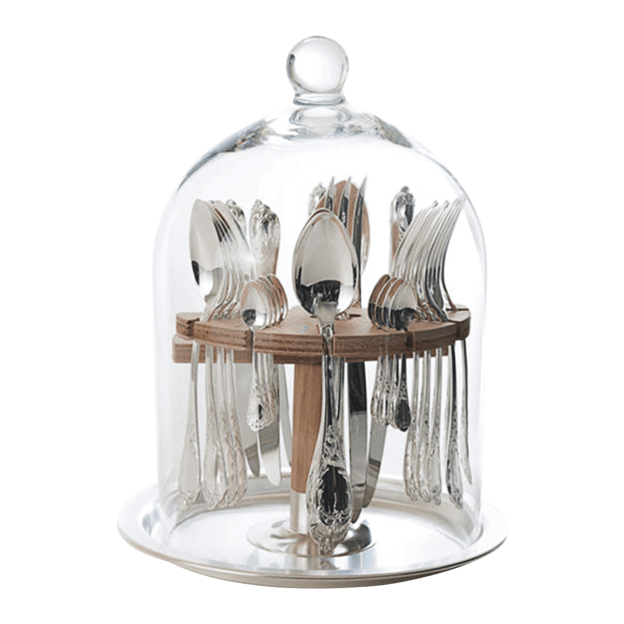 Augusta Silverware Set and Stand - Piece By Zion Hadad