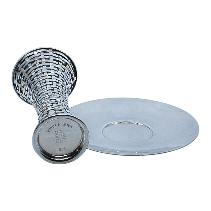 Braided Sterling Silver Shabbat Kiddush Cup B - Piece By Zion Hadad