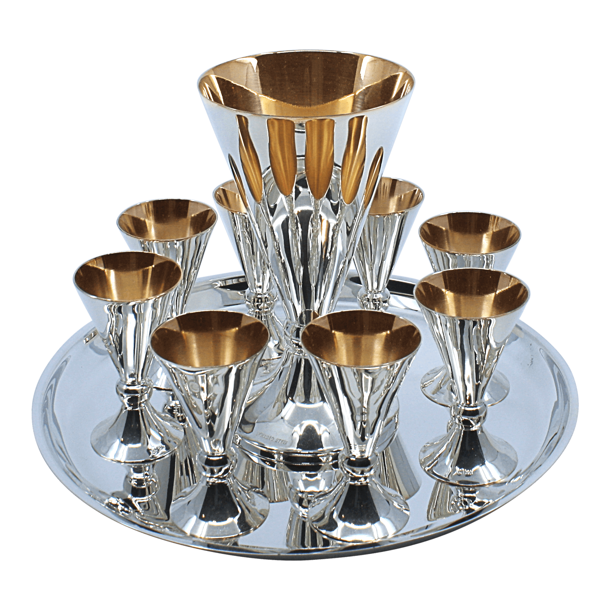 Cone Shabbat Wine Fountain Set - Piece By Zion Hadad