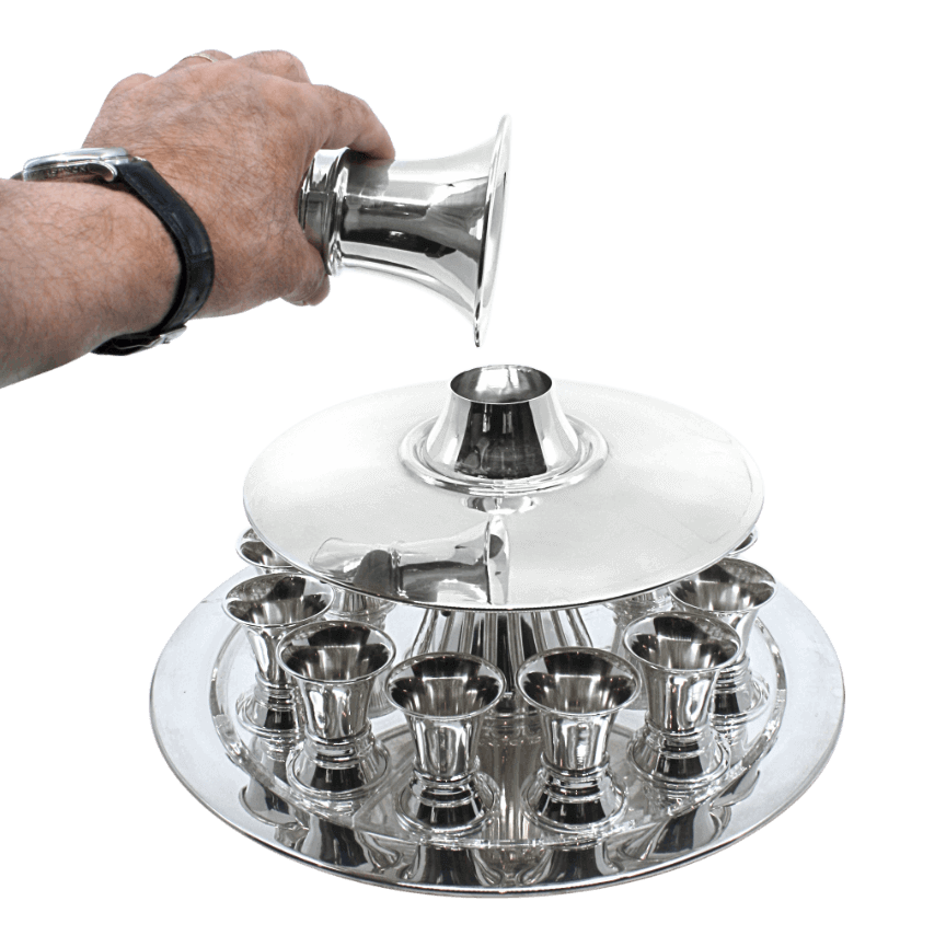 Cone Shaped Kiddush Wine Fountain 12.A - Piece By Zion Hadad