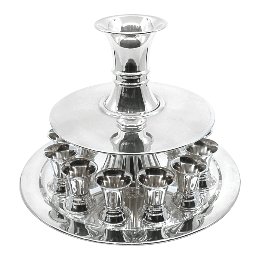 Cone Shaped Kiddush Wine Fountain 12 - Piece By Zion Hadad