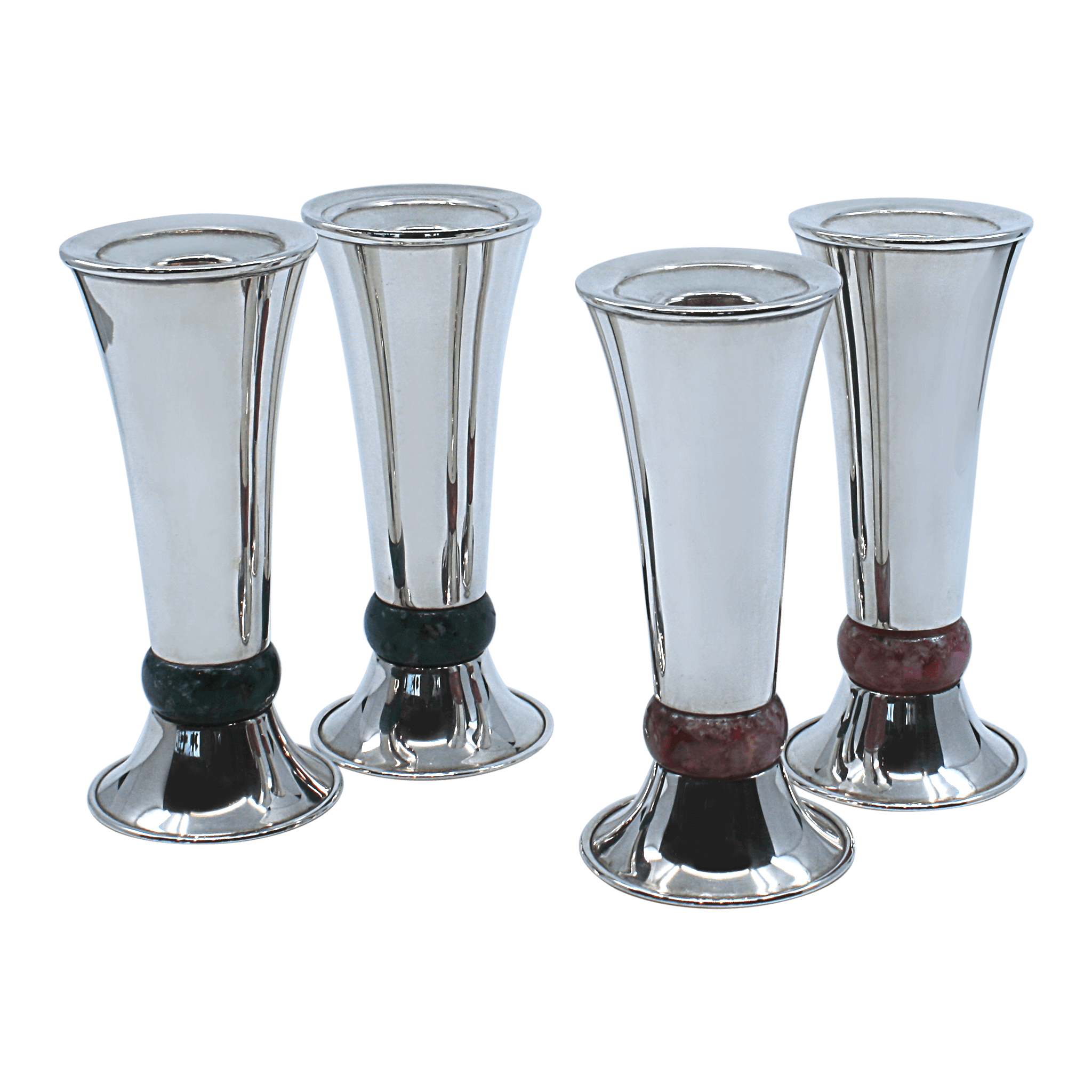 Cousins Silver Shabbat Candlesticks - Piece By Zion Hadad