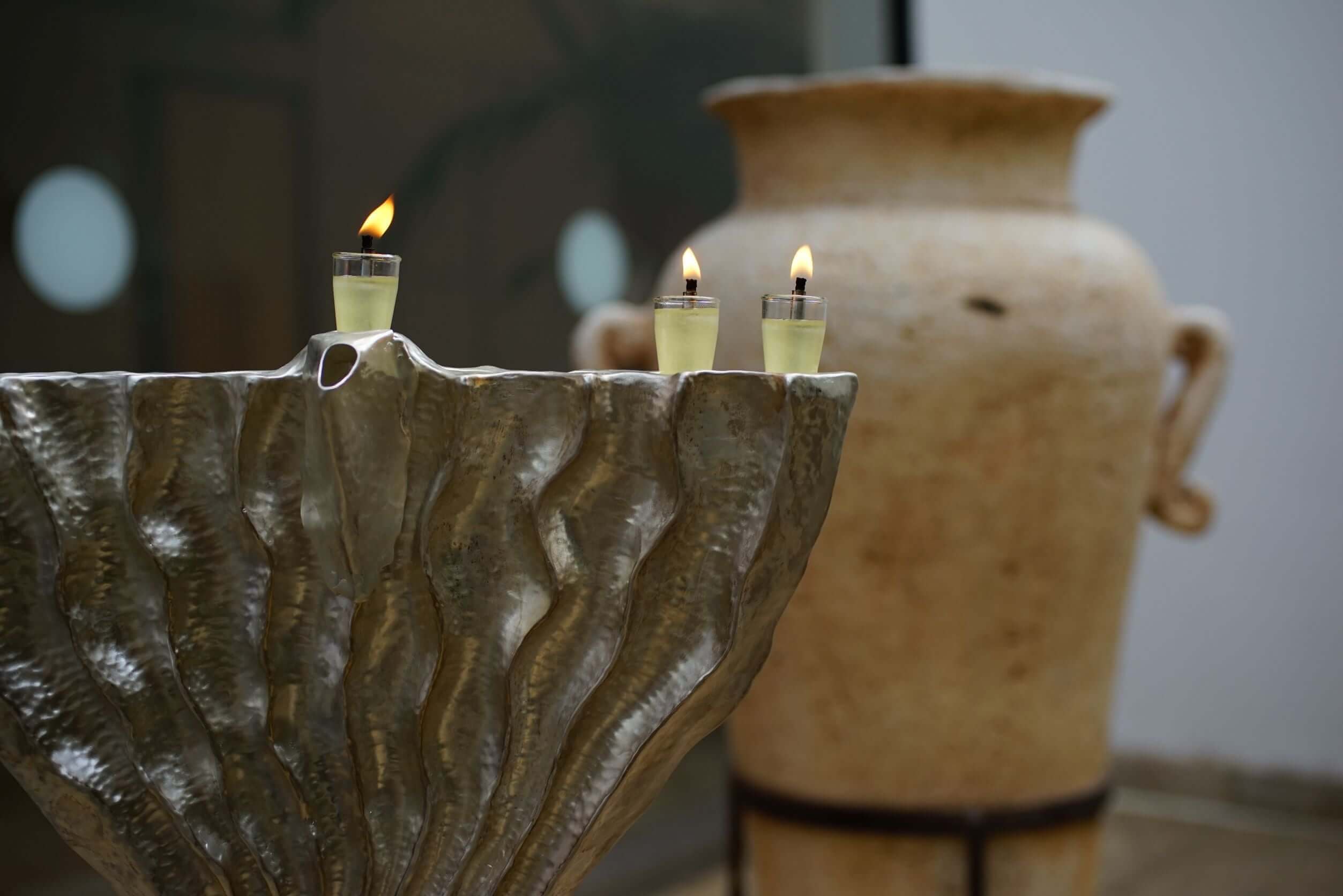 Gali Asher Silver Flame Menorah.A - Piece By Zion Hadad