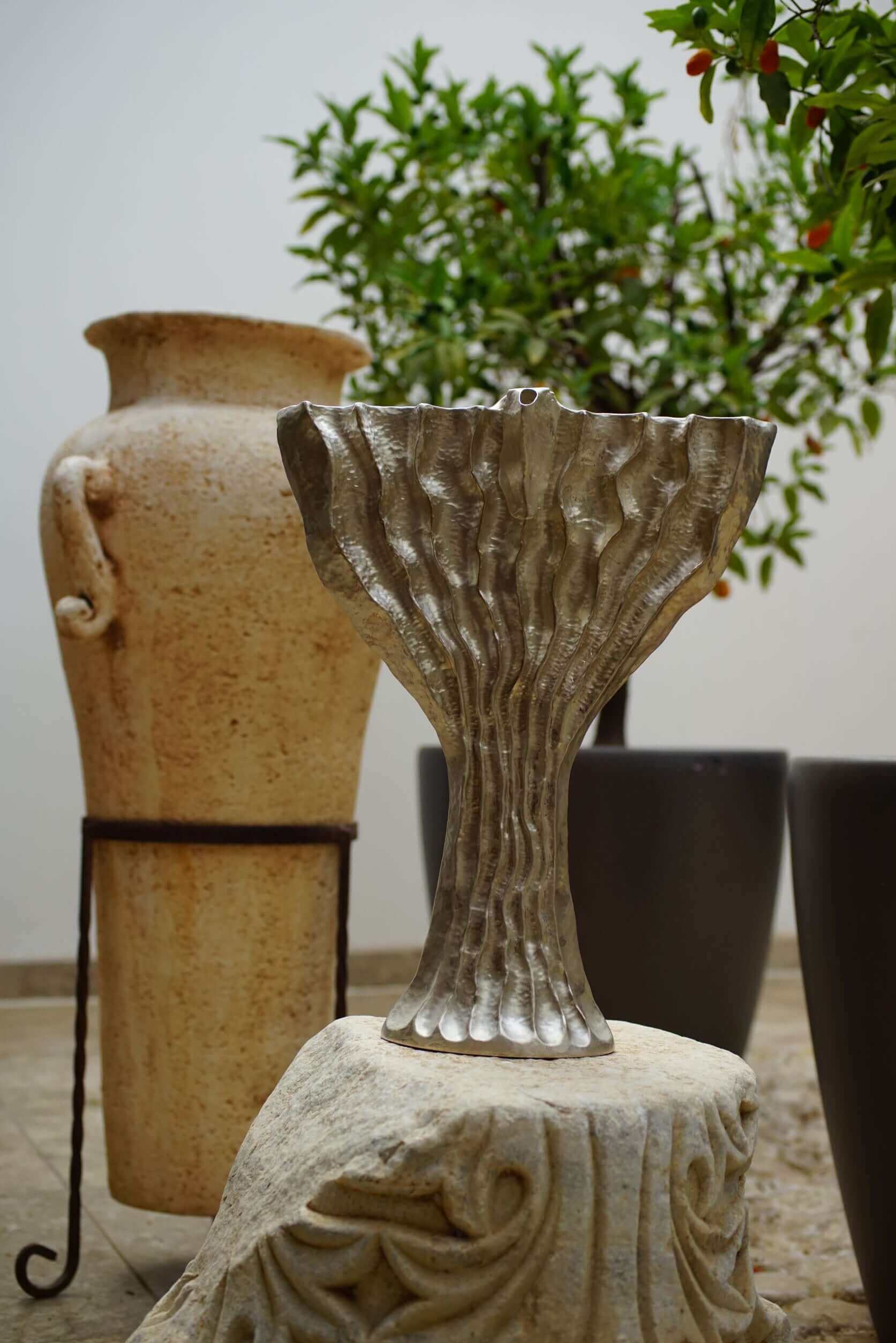 Gali Asher Silver Flame Menorah B - Piece By Zion Hadad