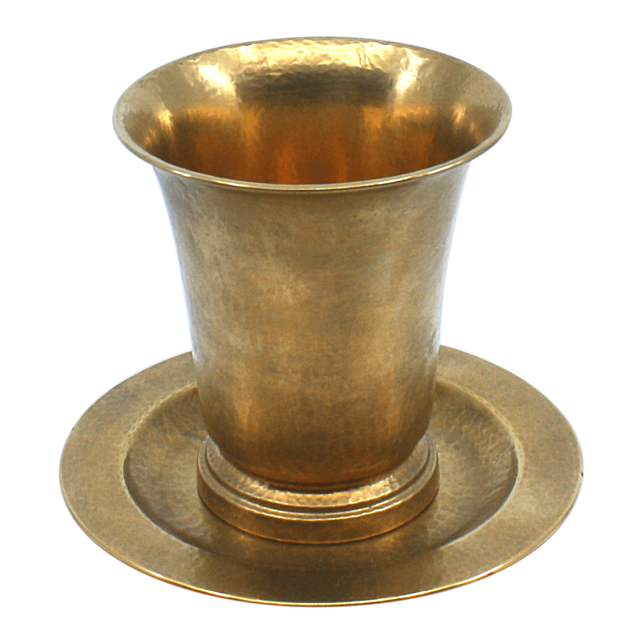 Gold plated Sterling Silver Small Cup and Tray 6924 at $1150.00 - Piece By Zion Hadad