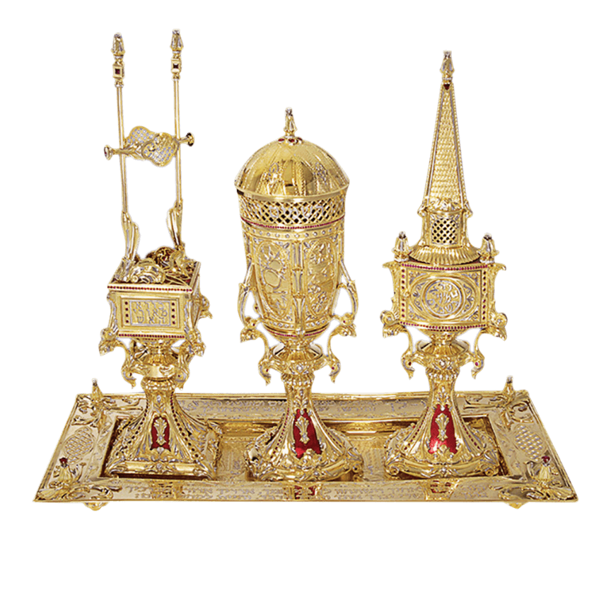 Golden Plated Silver Havdalah Set - Piece By Zion Hadad