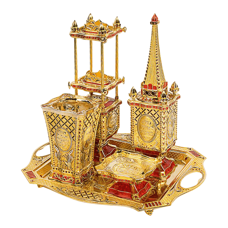 Golden Plated Silver Havdalah Set A - Piece By Zion Hadad