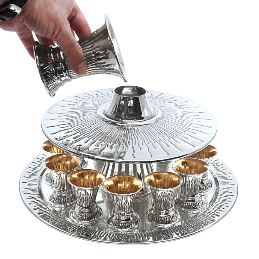Helium Striped Kiddush Wine Fountain.A - Piece By Zion Hadad