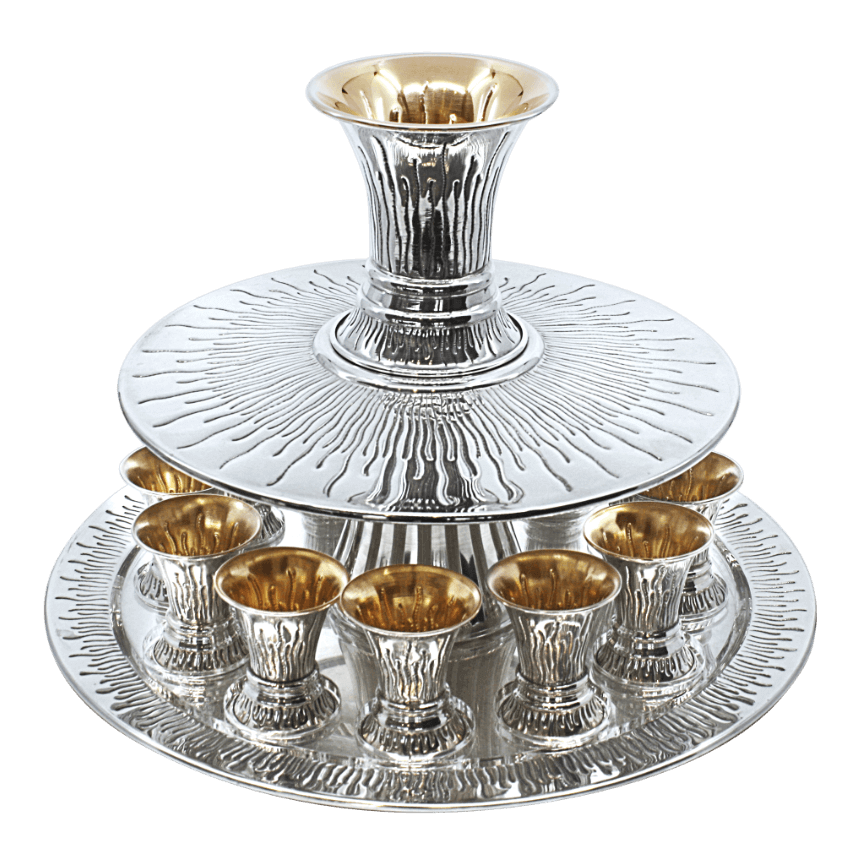 Helium Striped Kiddush Wine Fountain - Piece By Zion Hadad