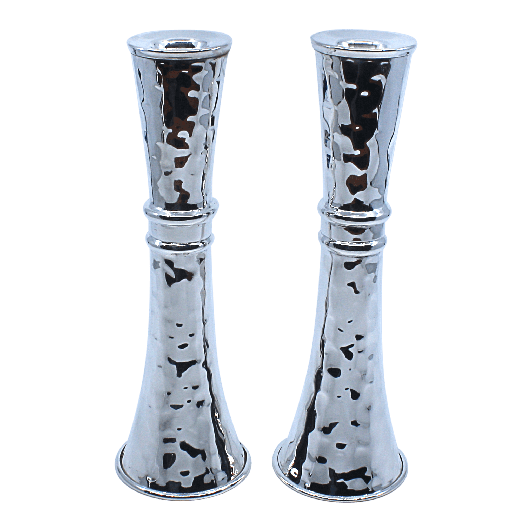 Hourglass Hammer Shabbat Candlesticks A - Piece By Zion Hadad