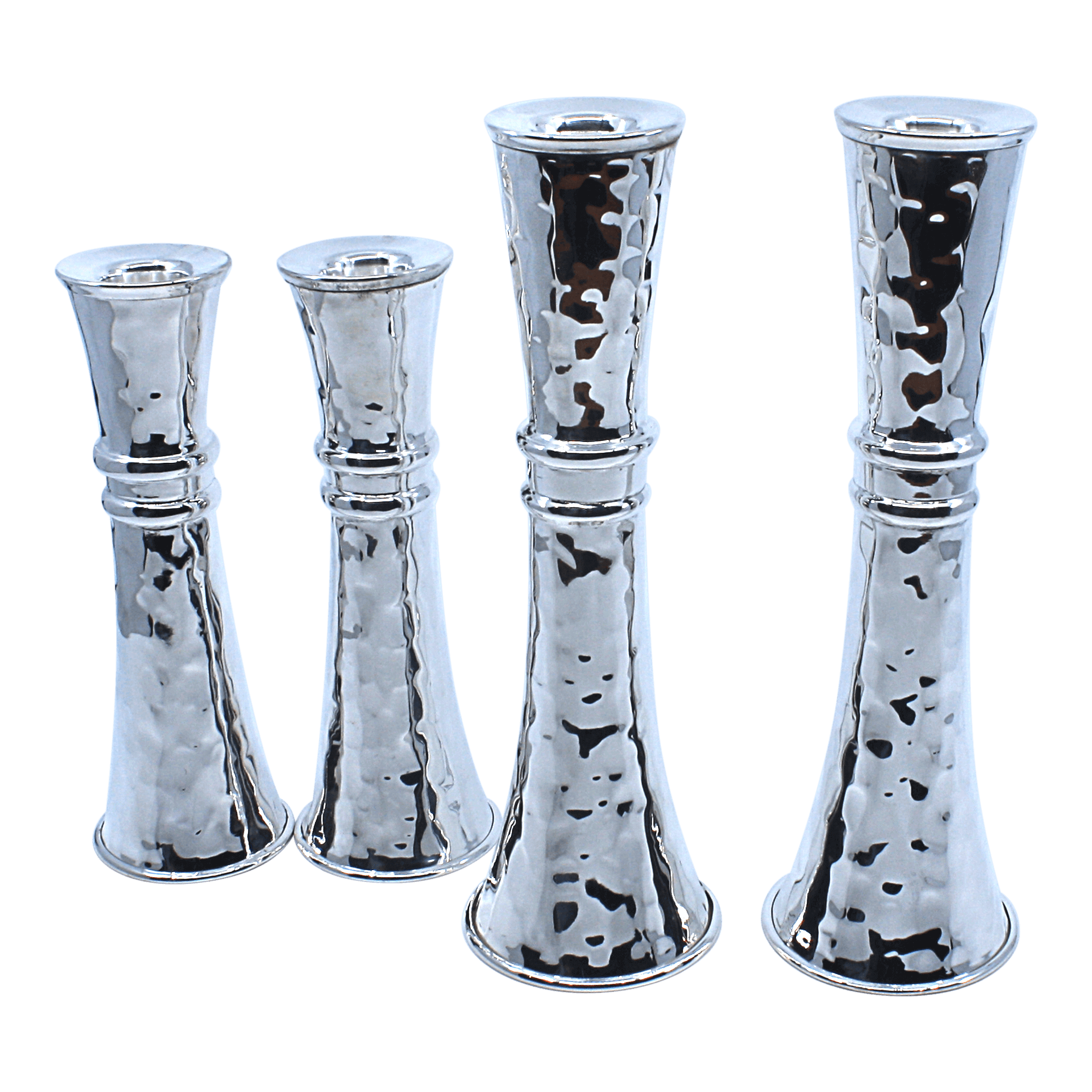Hourglass Hammer Shabbat Candlesticks B - Piece By Zion Hadad