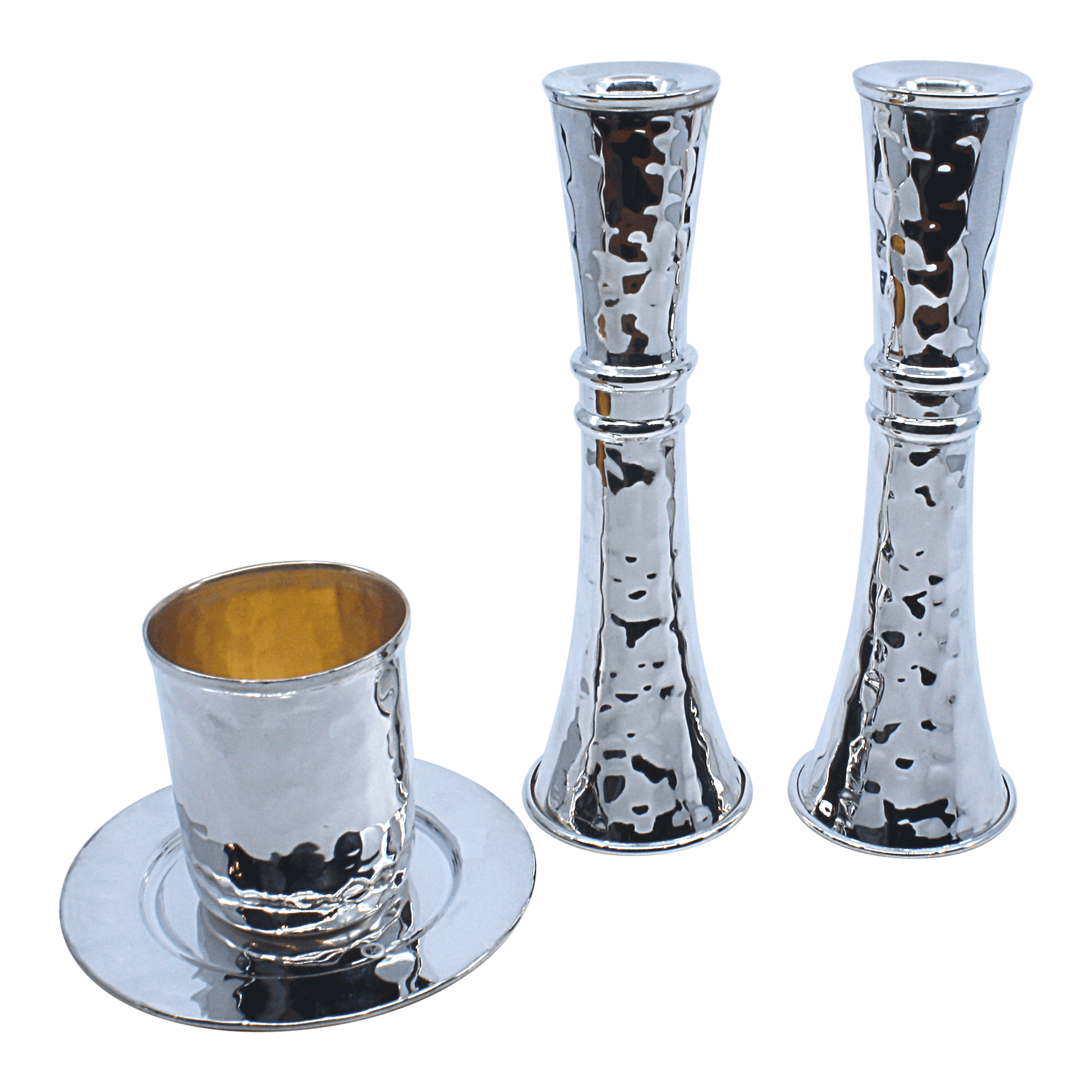 Hourglass Hammer Shabbat Candlesticks C - Piece By Zion Hadad