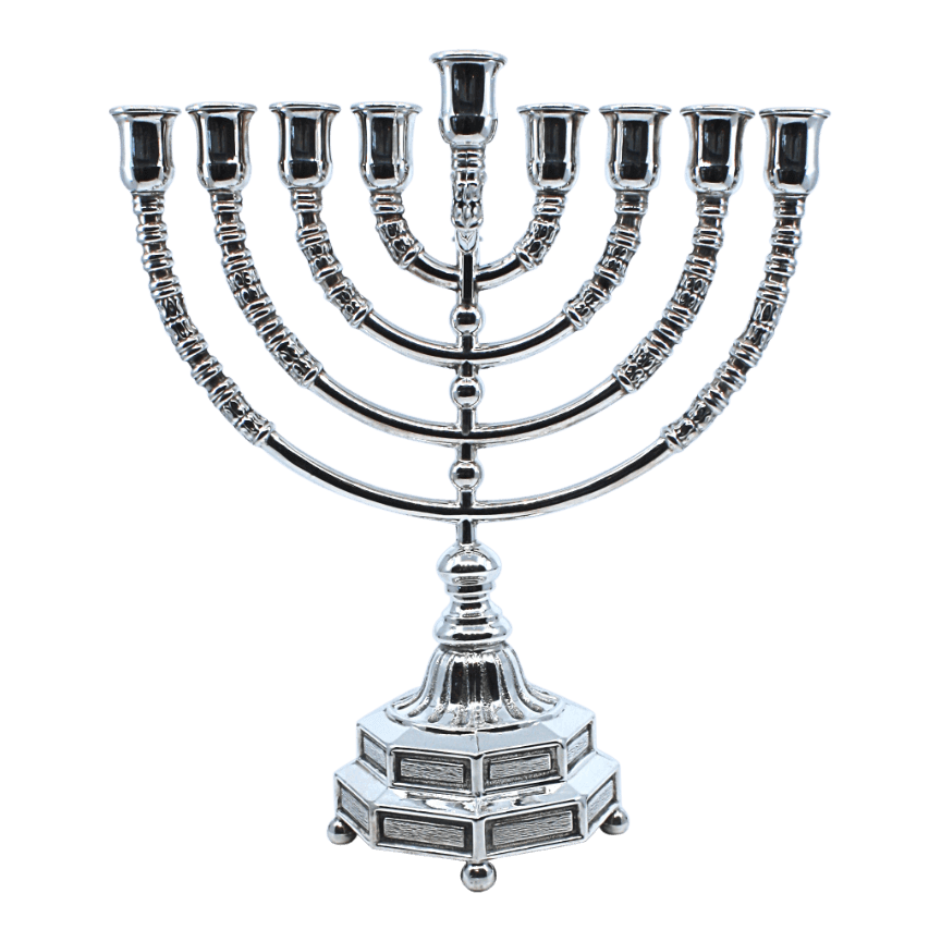 Jewish Menorah with Israeli Emblem - Piece By Zion Hadad