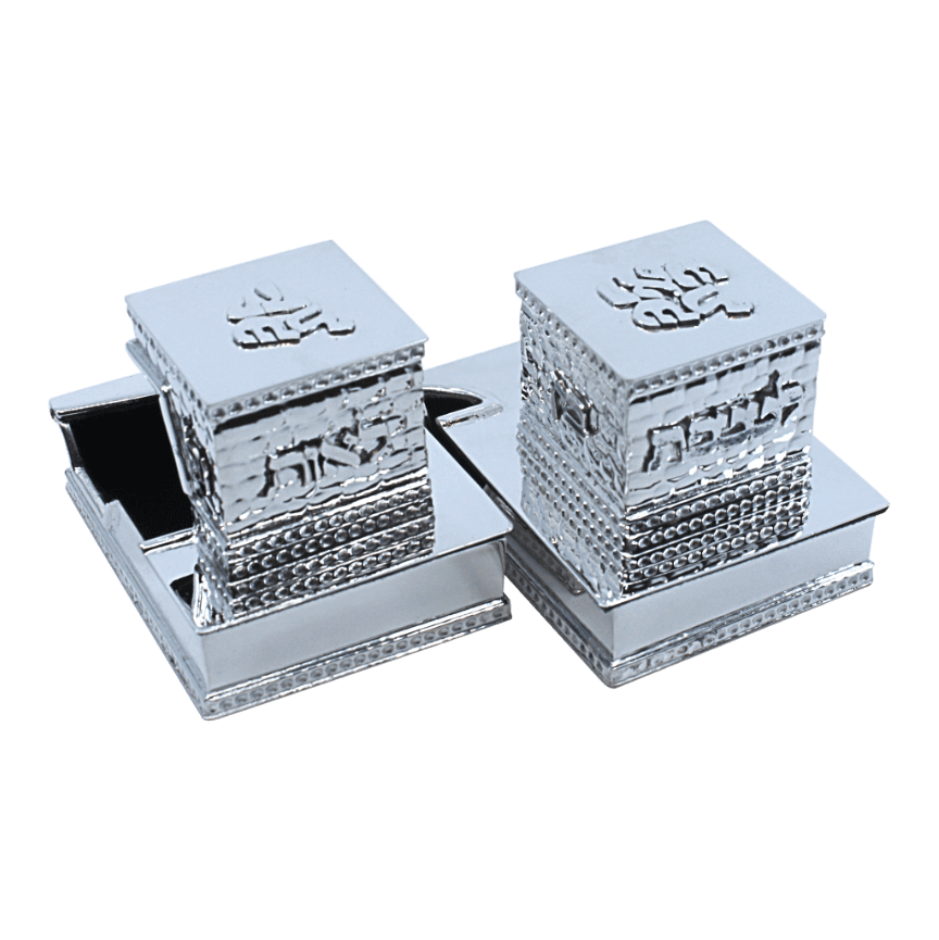 Kotel Sterling Silver Teffilin Boxes - Piece By Zion Hadad