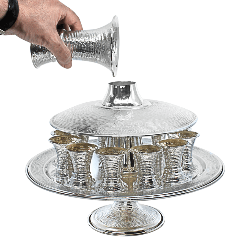 Medium Spotted Kiddush Fountain 12 A - Piece By Zion Hadad