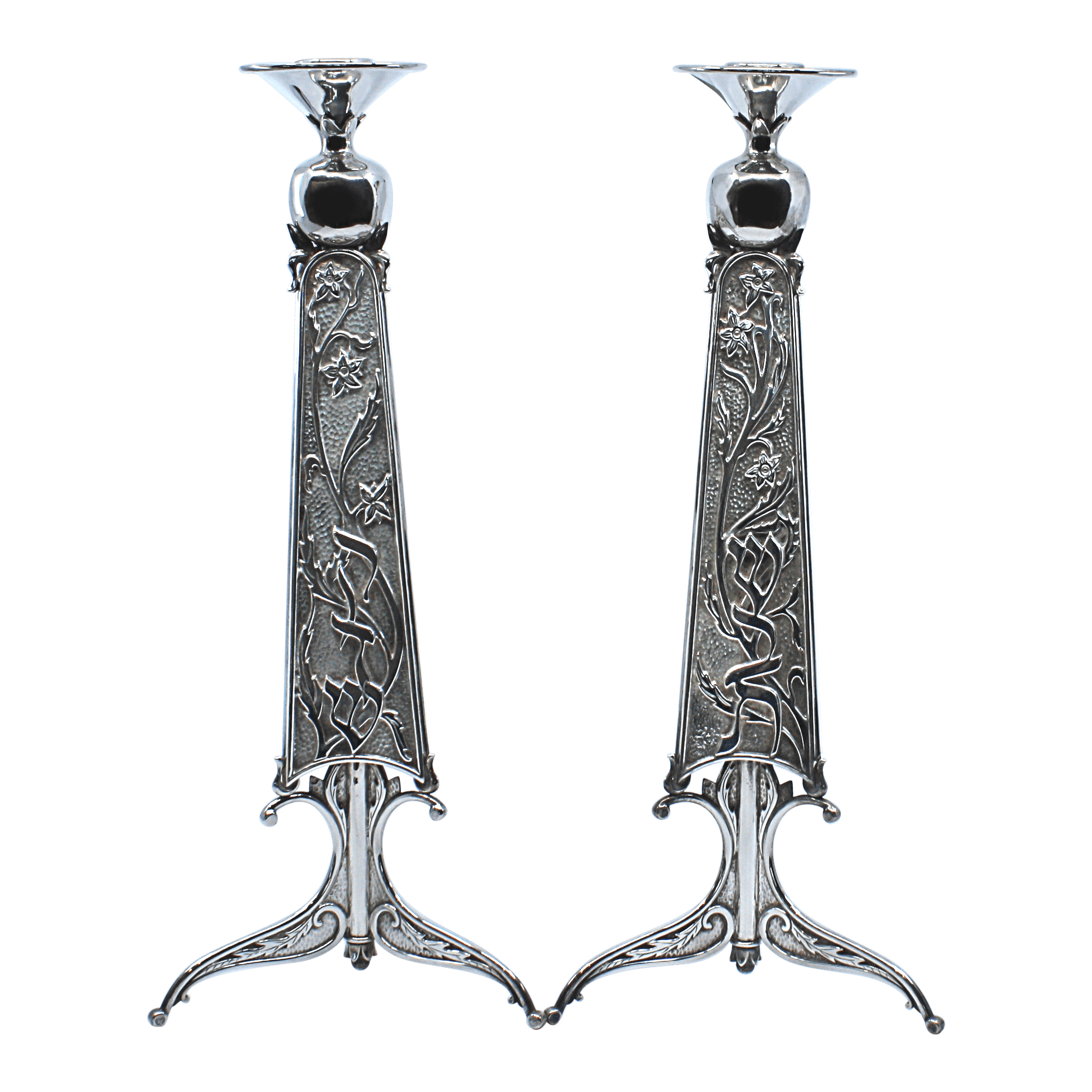Michael Triangle Shabbat Candlesticks - Piece By Zion Hadad