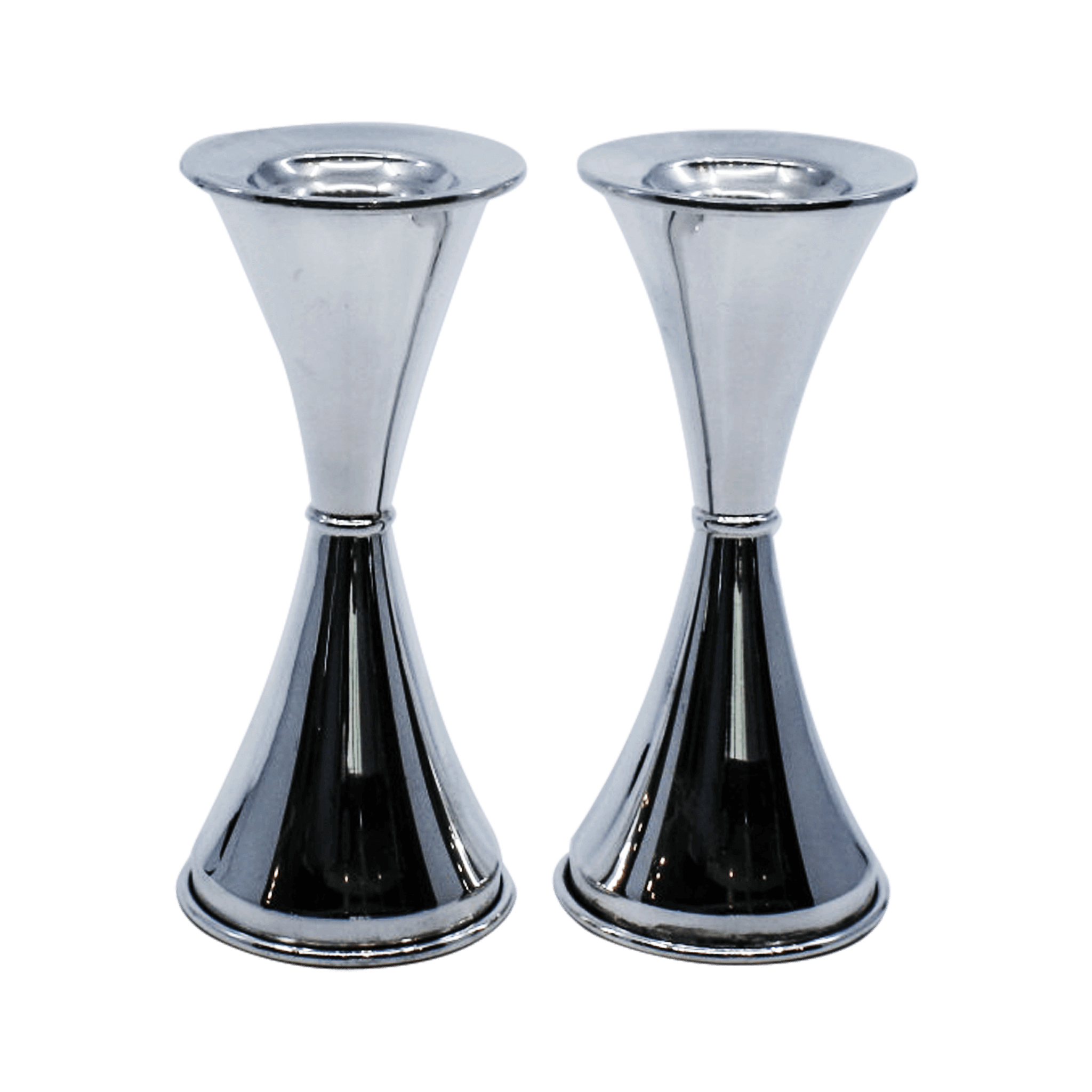 Modern Radical Hourglass Shabbat Candlesticks - Piece By Zion Hadad