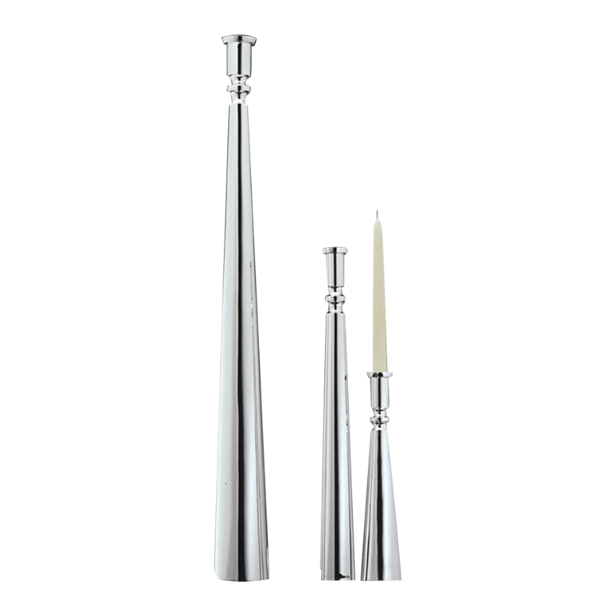 Modern Round Shabbat Candlesticks - Piece By Zion Hadad