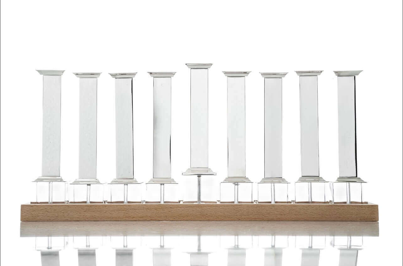 Modern Sterling Silver Menorah - Piece By Zion Hadad