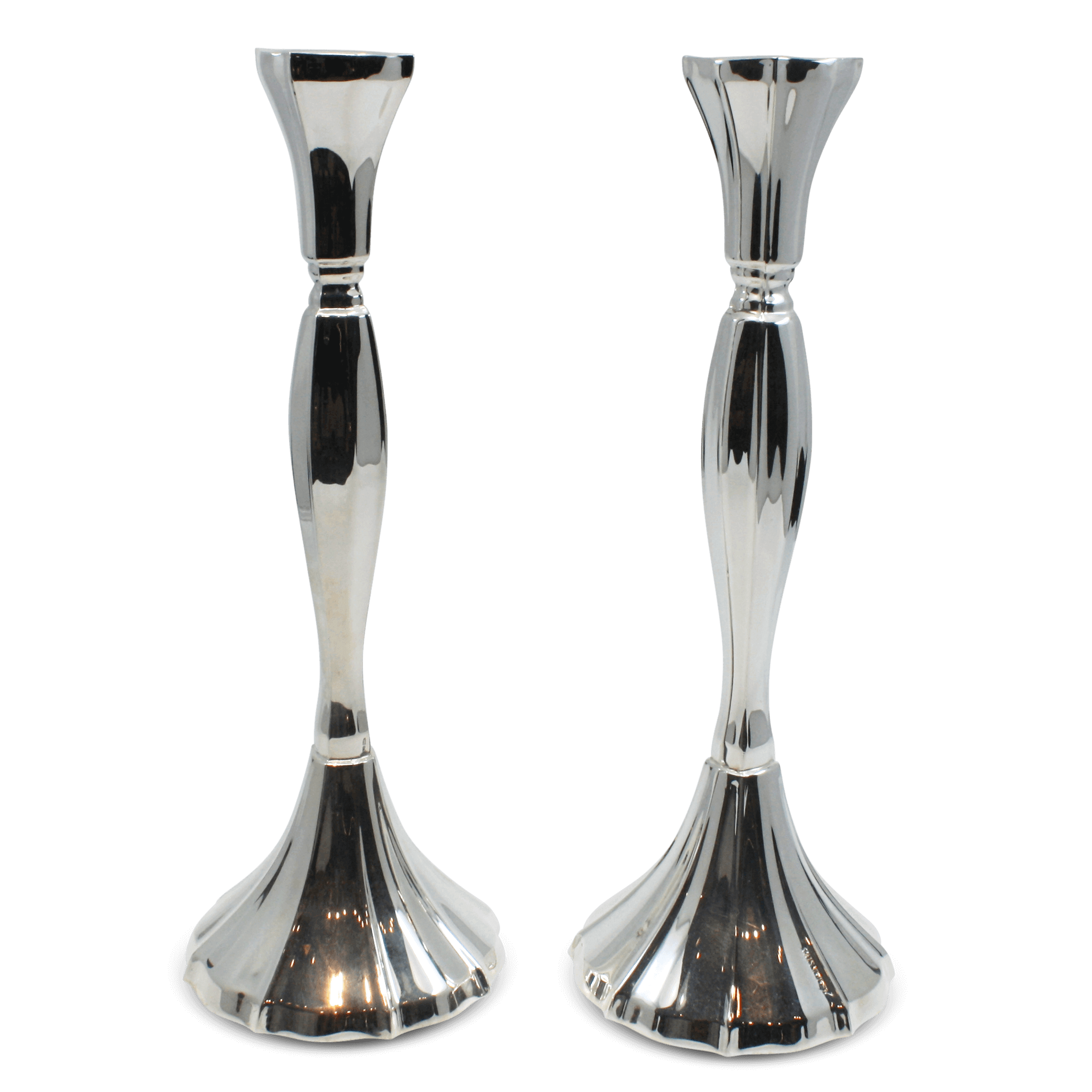 Modern and Sleek Shabat Candlesticks - Piece By Zion Hadad
