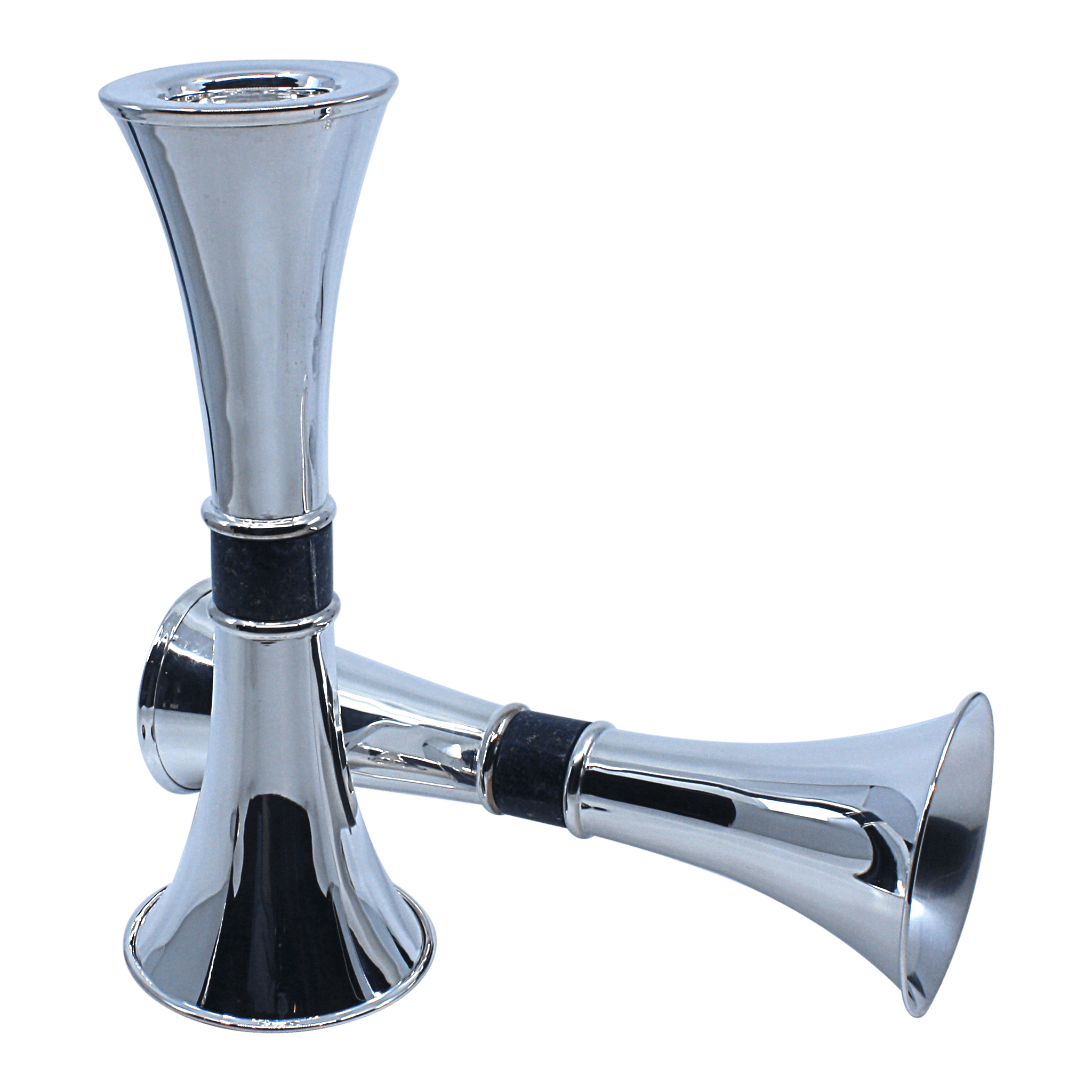 Onyx Hourglass Shabbat Candlesticks A - Piece By Zion Hadad