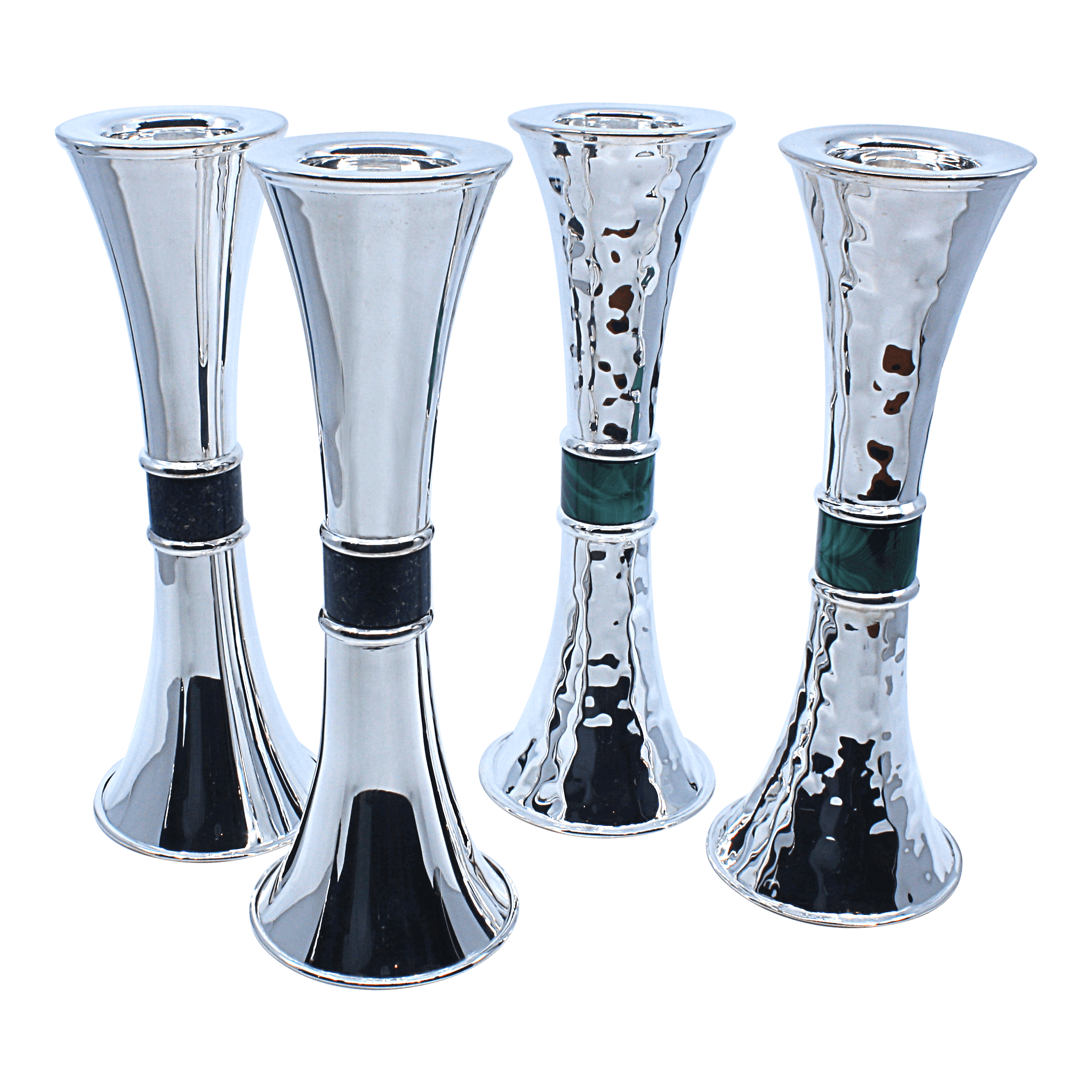 Onyx Hourglass Shabbat Candlesticks B - Piece By Zion Hadad