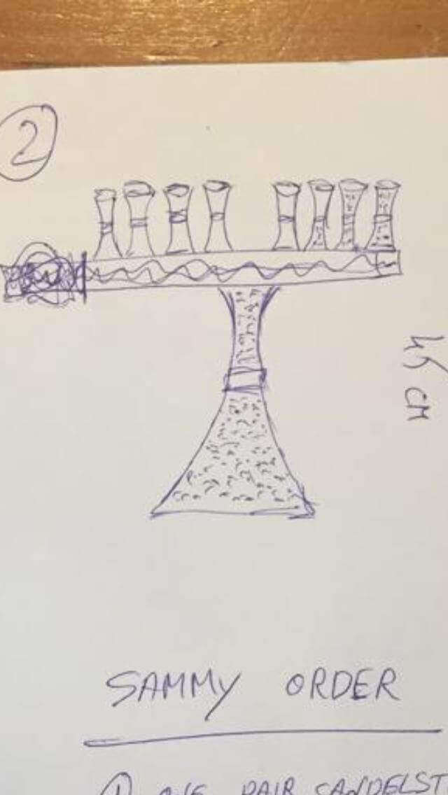 Perlat Silver Jewish Hanukkiah for Hanukkah E - Piece By Zion Hadad