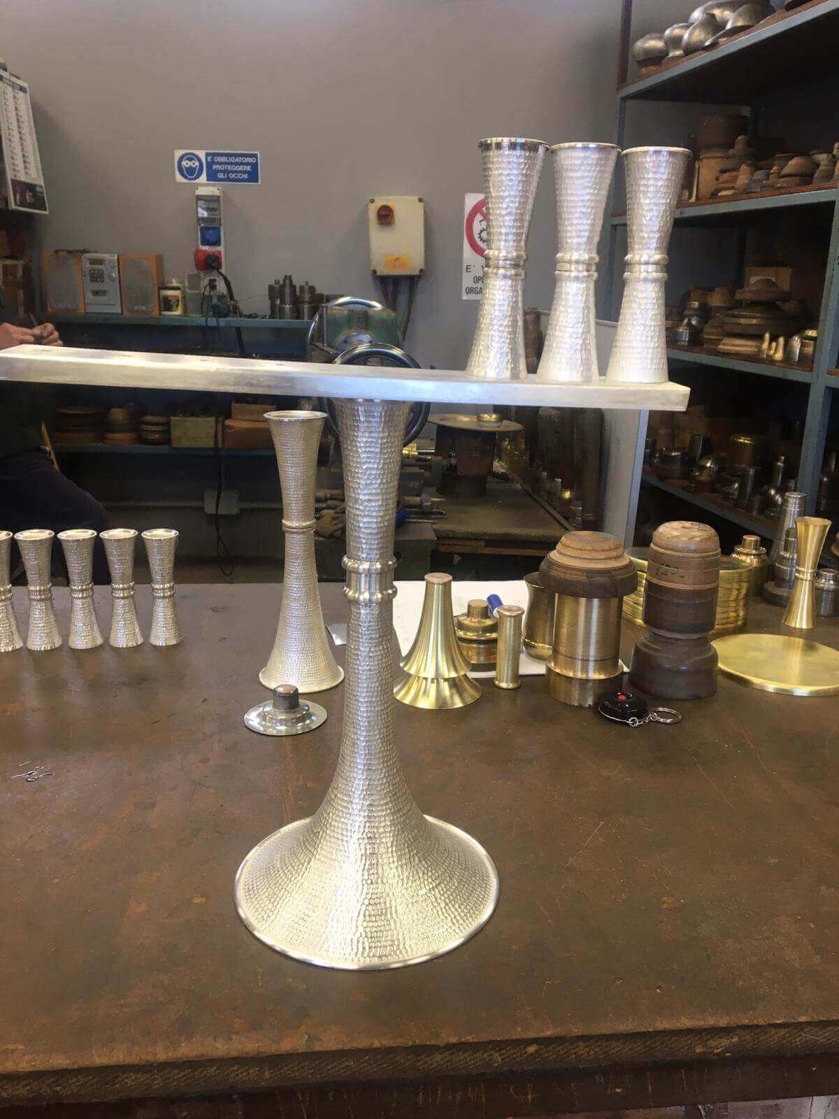 Perlat Silver Jewish Hanukkiah for Hanukkah F - Piece By Zion Hadad