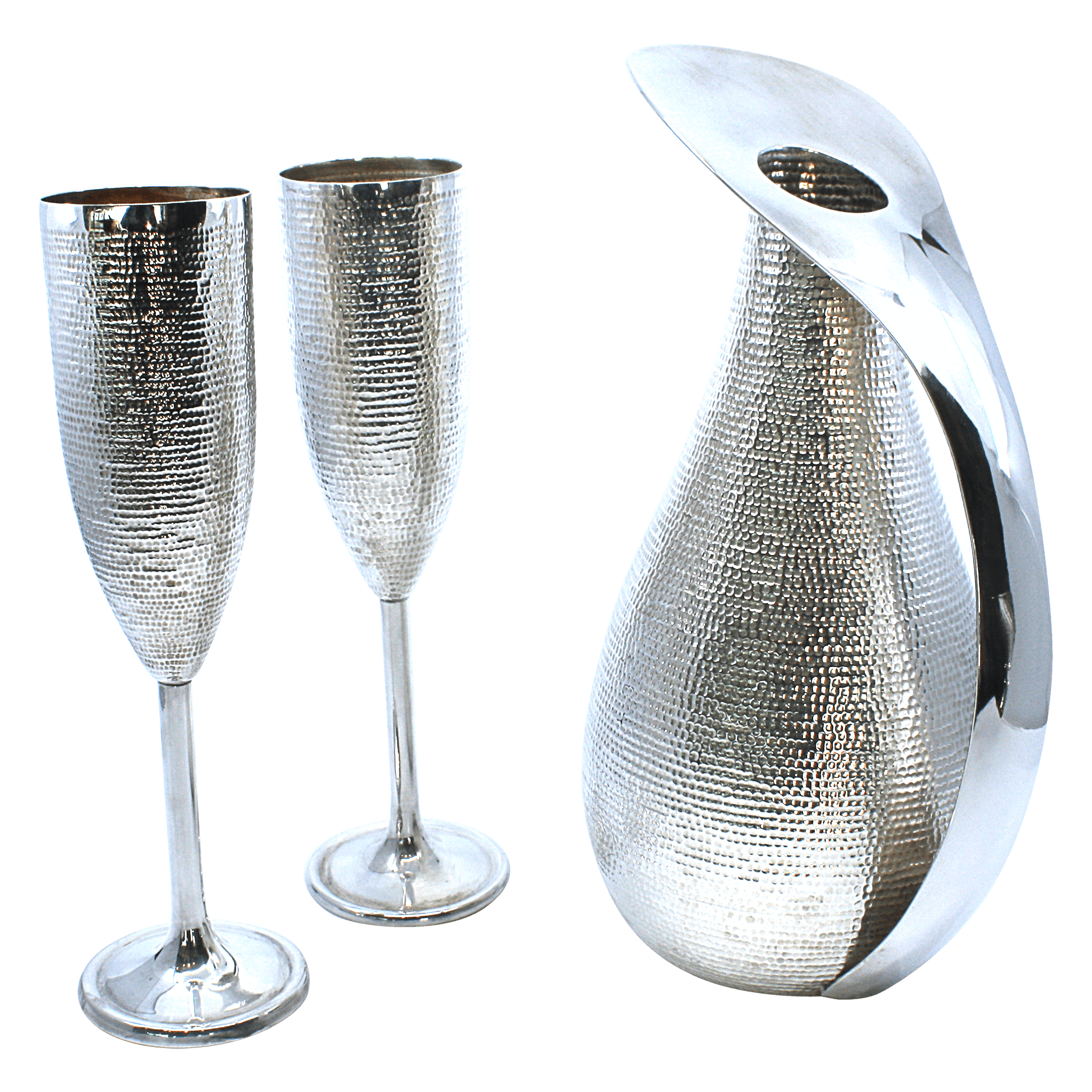 Pitcher and Champagne Glasses - Piece By Zion Hadad