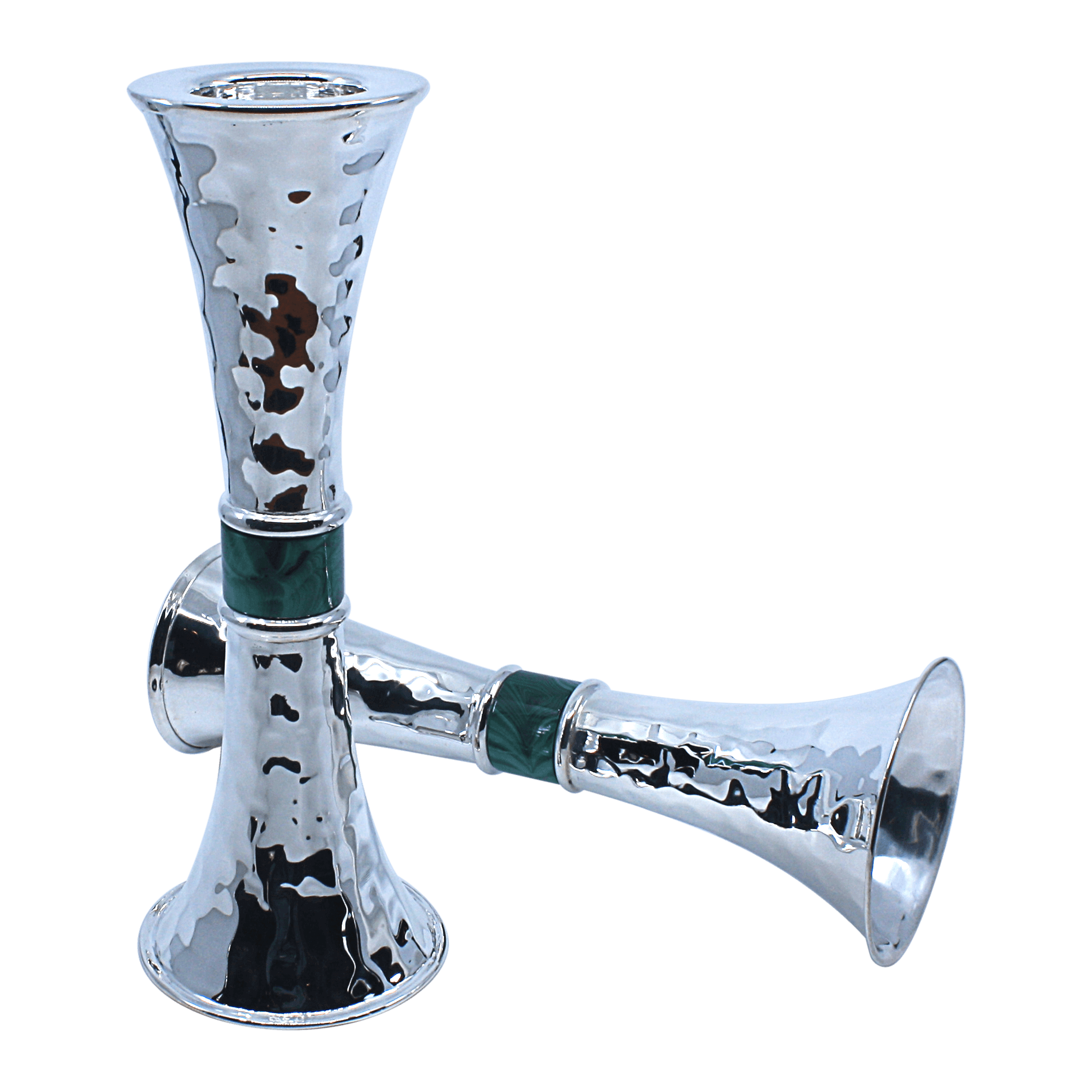 Royal Stone Hourglass Shabbat Candlesticks A - Piece By Zion Hadad