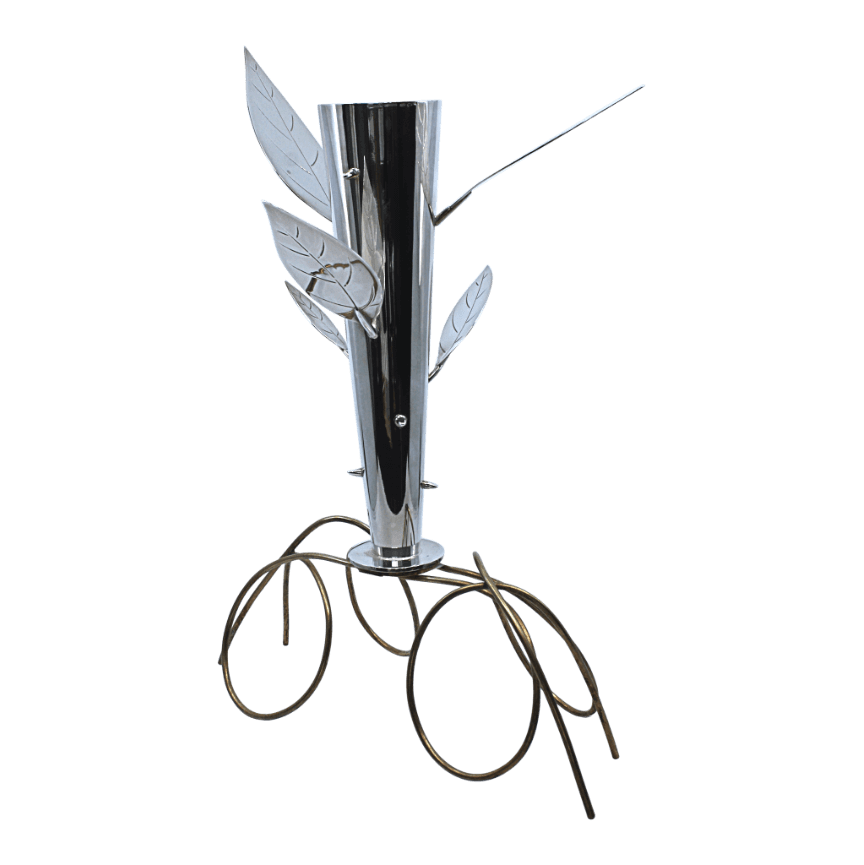 Silver Bronze Base Vase - Piece By Zion Hadad
