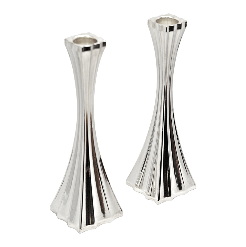 Silver Galil Shabbat Candlesticks - Piece By Zion Hadad