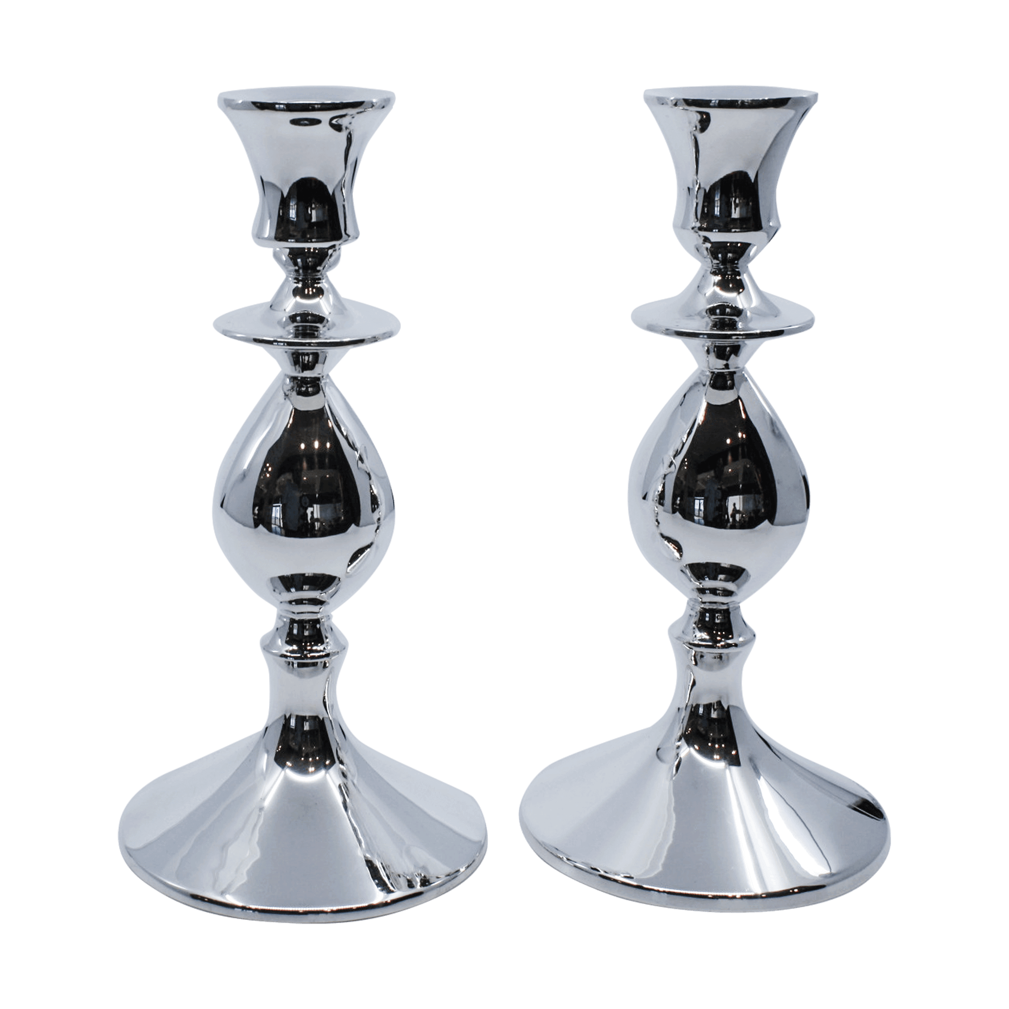 Silver Venice Shabbat Candlesticks - Piece By Zion Hadad