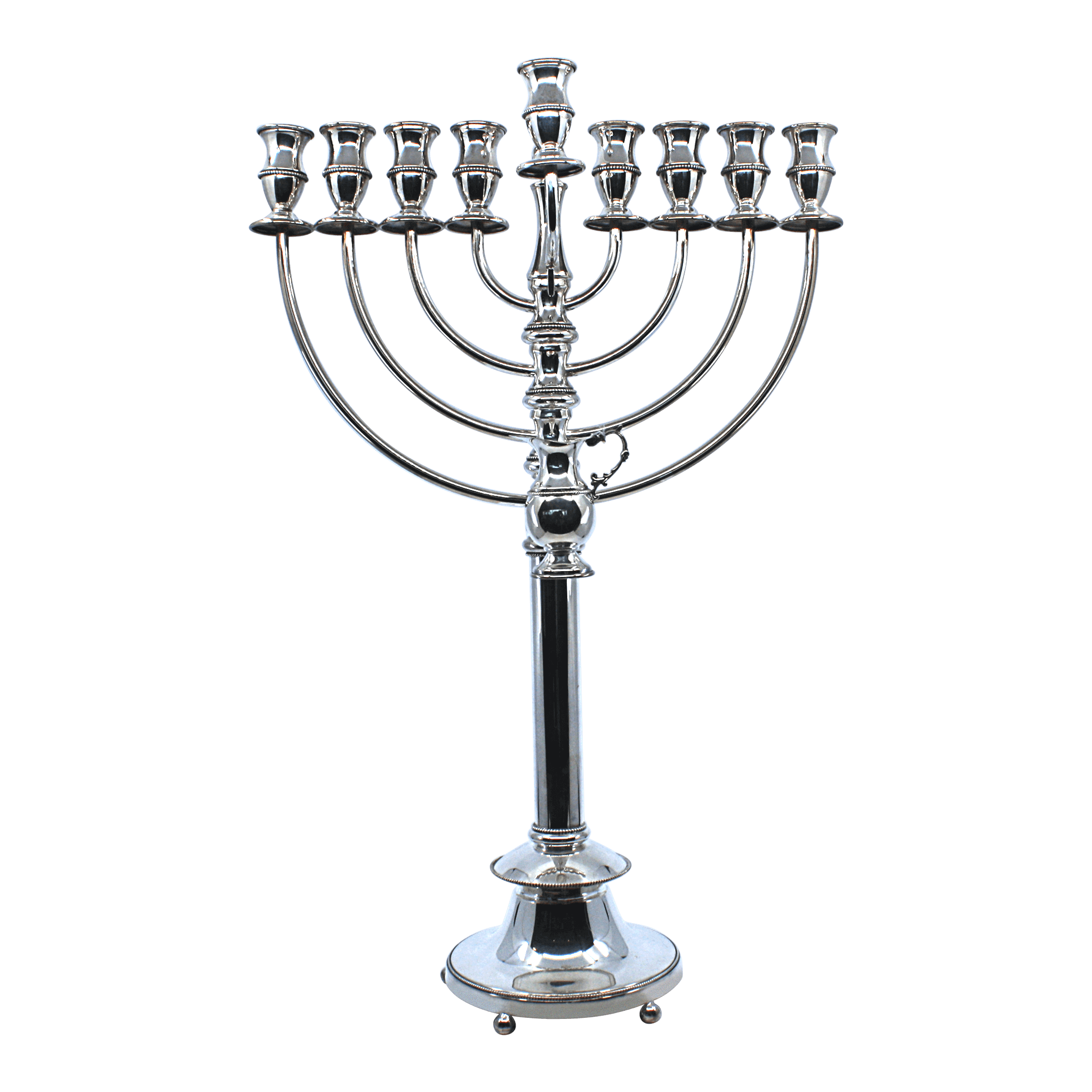 Sleek "Beigale" Silver Menorah - Piece By Zion Hadad