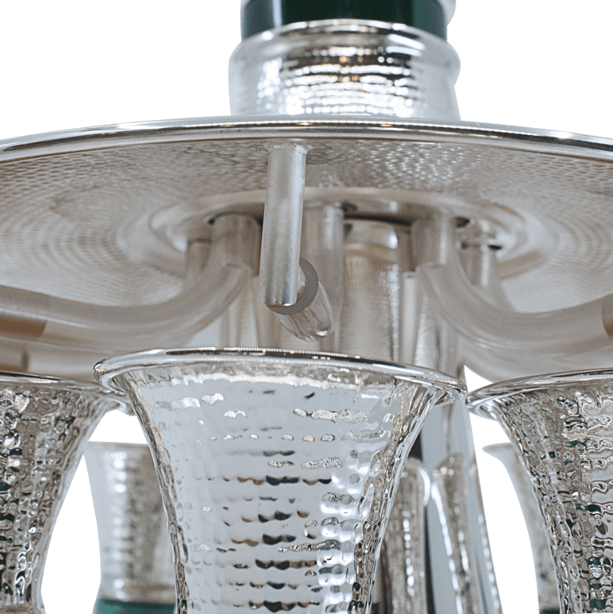 Spotted Malachite High Raised Kiddush Wine Fountain C - Piece By Zion Hadad