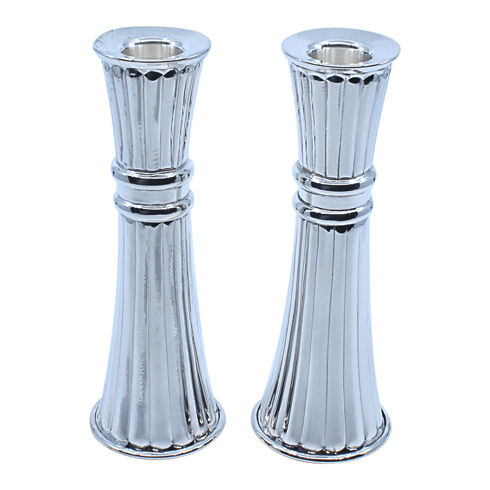 Striped Hourglass Shabbat Candlesticks - Piece By Zion Hadad